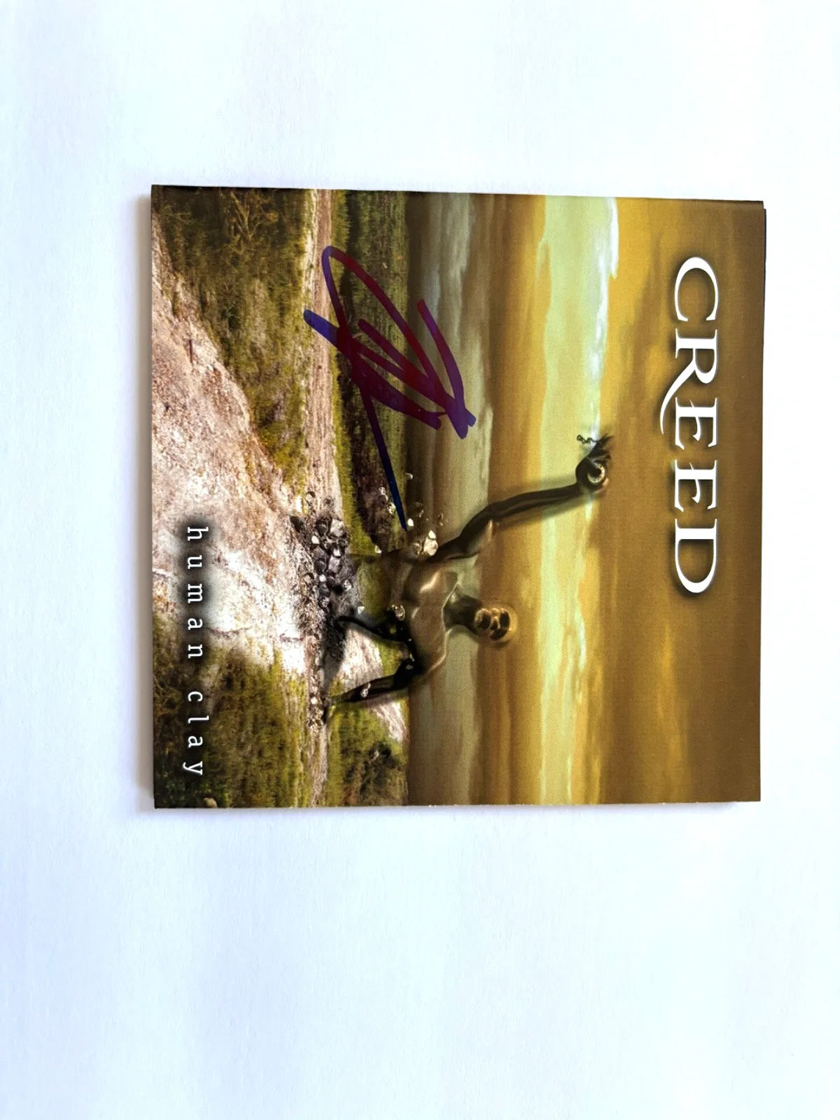 SCOTT STAPP SIGNED CREED HUMAN CLAY CD COVER FRAMED BAND SINGER HIGHER BAS, image 2