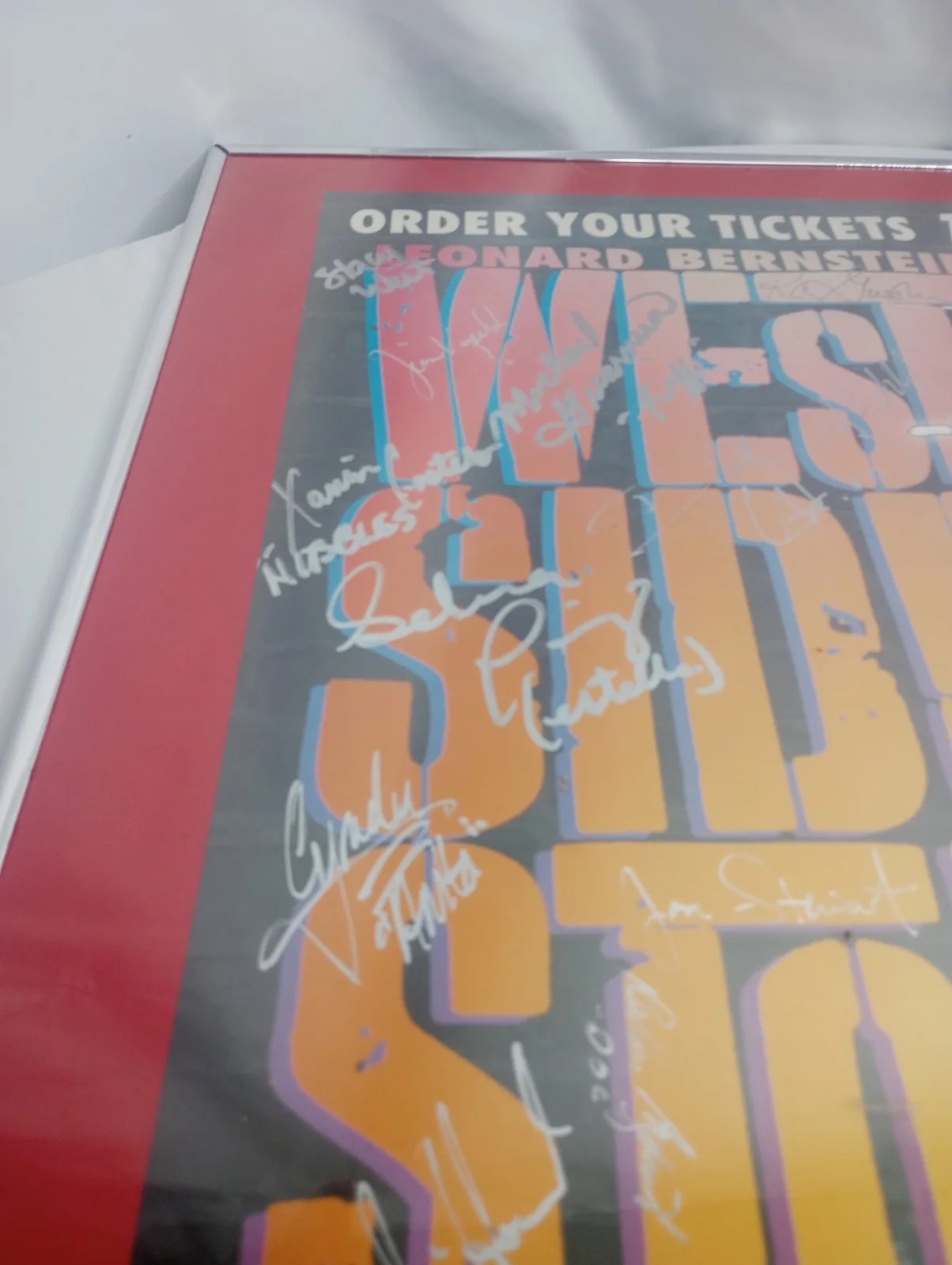 West Side Story Poster Signed Santa Barbara Civic Light Opera Leonard Bernstein, image 5