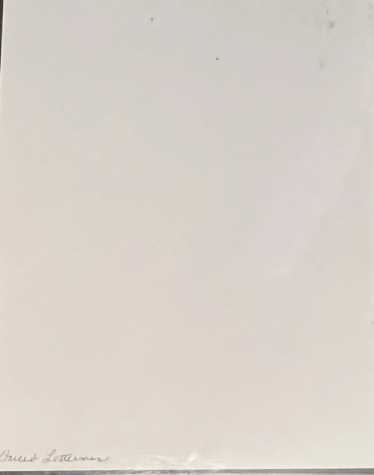 David Letterman — David Letterman / Hand Signed-Autographed / 8” X 10” B & W Photograph /VERY RARE, image 4