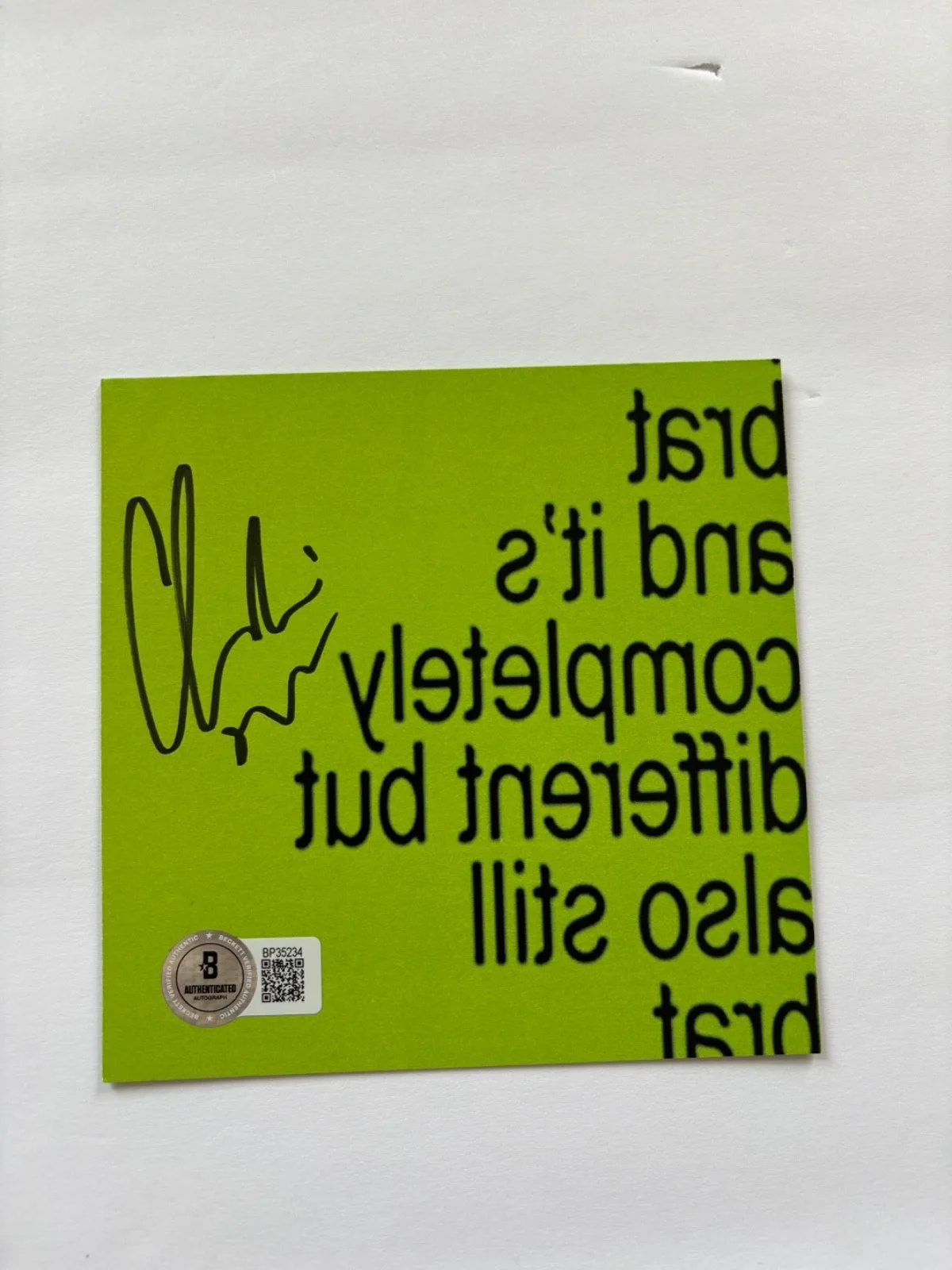 CHARLI XCX SIGNED BRAT BUT ITS COMPLETELY DIFFERENT CD INSERT SINGER FRAMED BAS, image 2