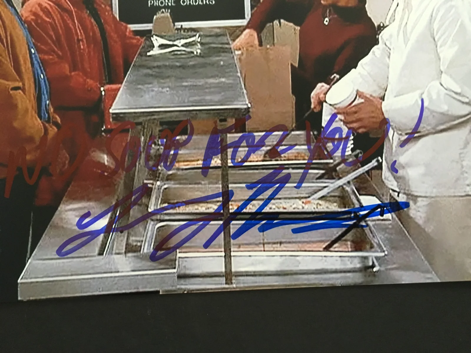 LARRY THOMAS — LARRY THOMAS "SOUP NAZI" AUTOGRAPHED " NO SOUP FOR YOU" 8 X 10 PHOTO, изображение 4
