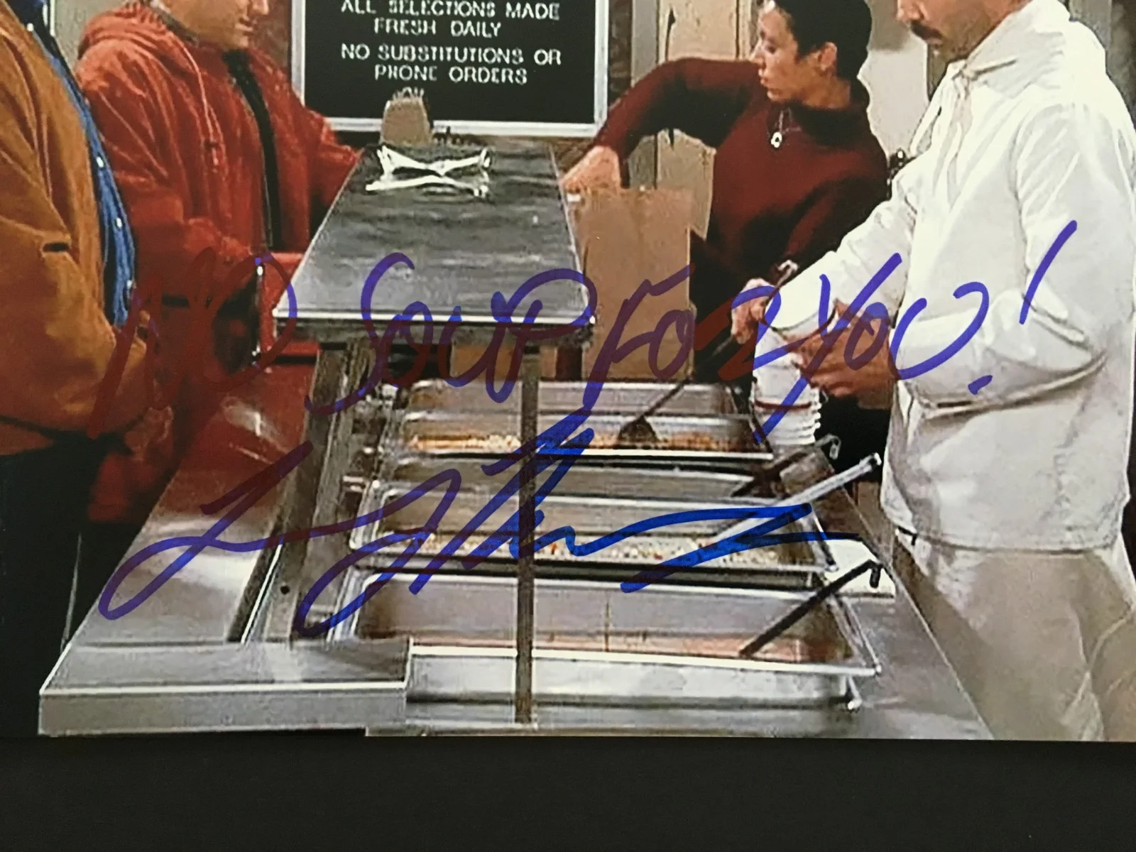 LARRY THOMAS — LARRY THOMAS "SOUP NAZI" AUTOGRAPHED " NO SOUP FOR YOU" 8 X 10 PHOTO, изображение 5