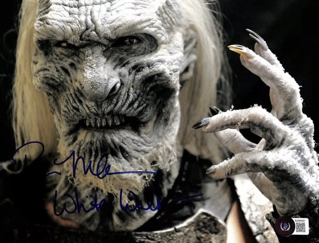 Ross Mullan — WHITE WALKER Ross Mullan BAS COA Game of Thrones Signed 8x10 BECKETT
