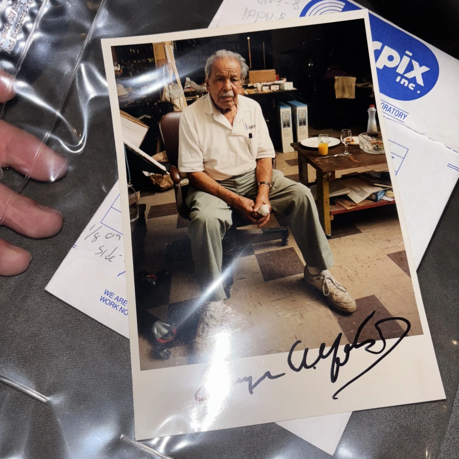 Enrique Alfarez Signed 5x8 Photo Rare Artist, image 2