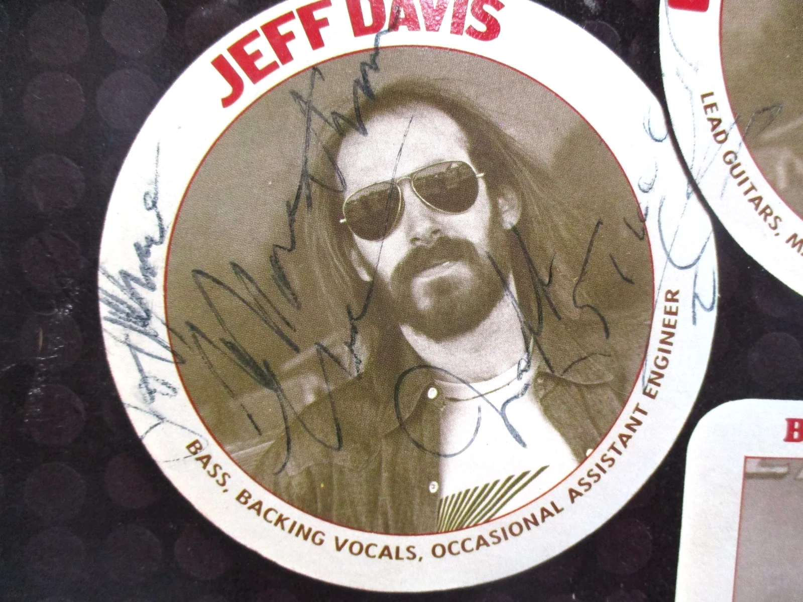 JEFF DAVIS of Amazing Rhythm Aces Autograph Signed 1976 Vinyl Record Jacket, image 2