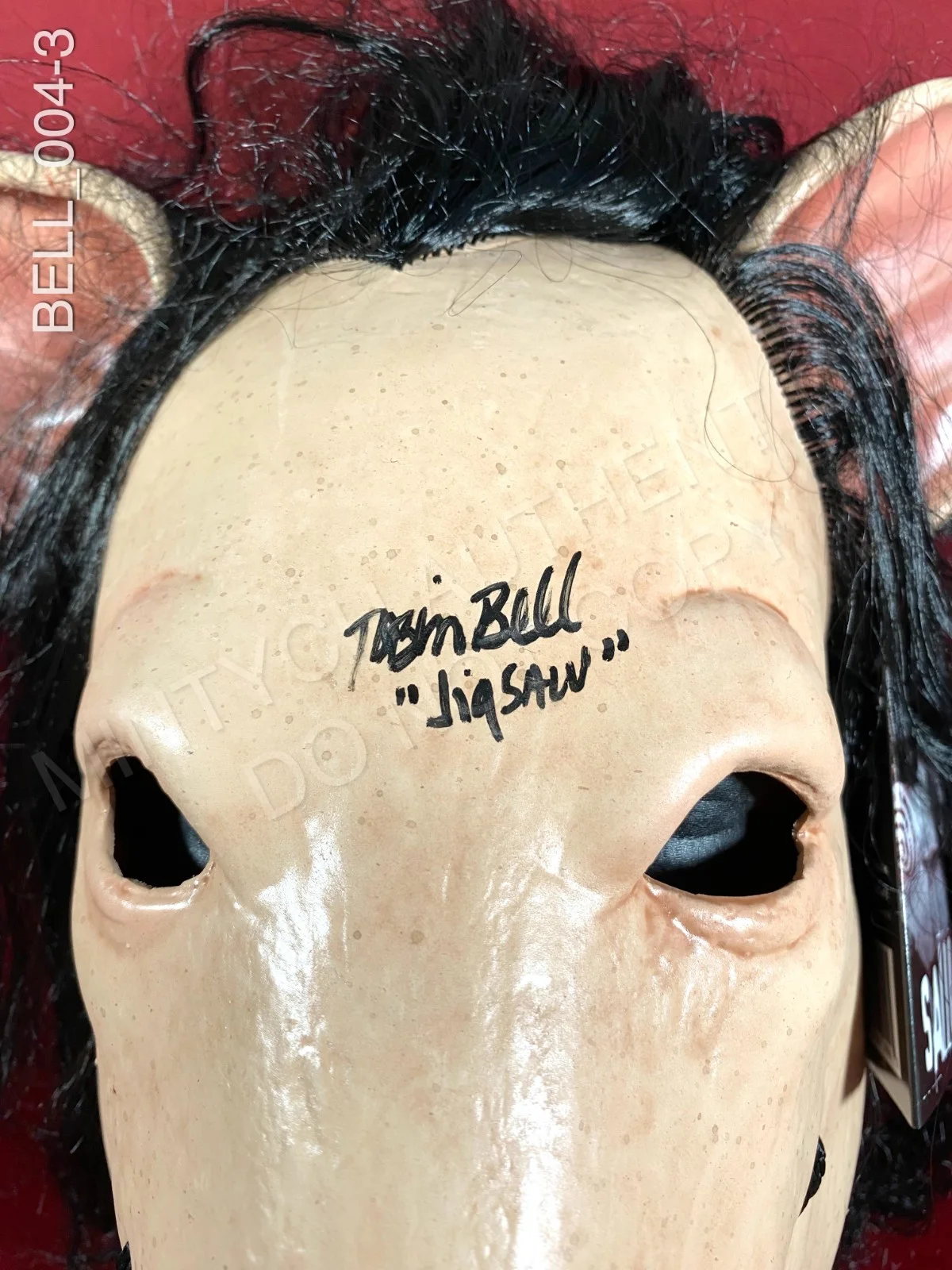 Tobin Bell — Tobin Bell Saw autographed signed Jigsaw pig mask Beckett COA horror, изображение 3