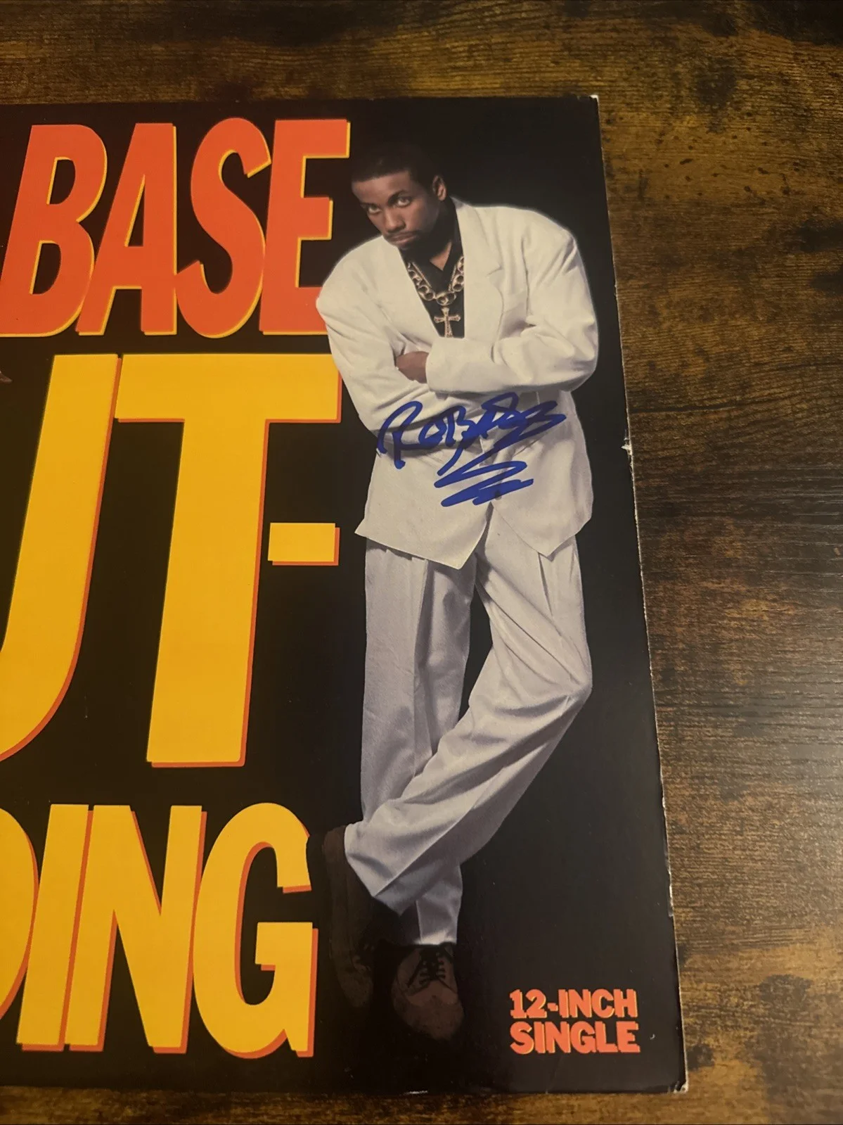Rob Base Signed Outstanding 12" Vinyl Record Hip Hop Rap Beckett Coa, image 2