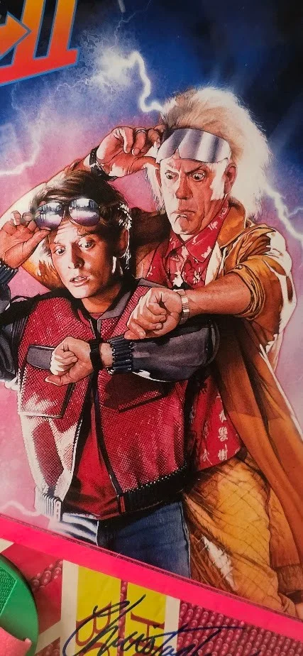 Michael J. Fox, Christopher Lloyd — Michael J. Fox & Christopher Lloyd Autographed H0verboard Framed Beckett, image 4