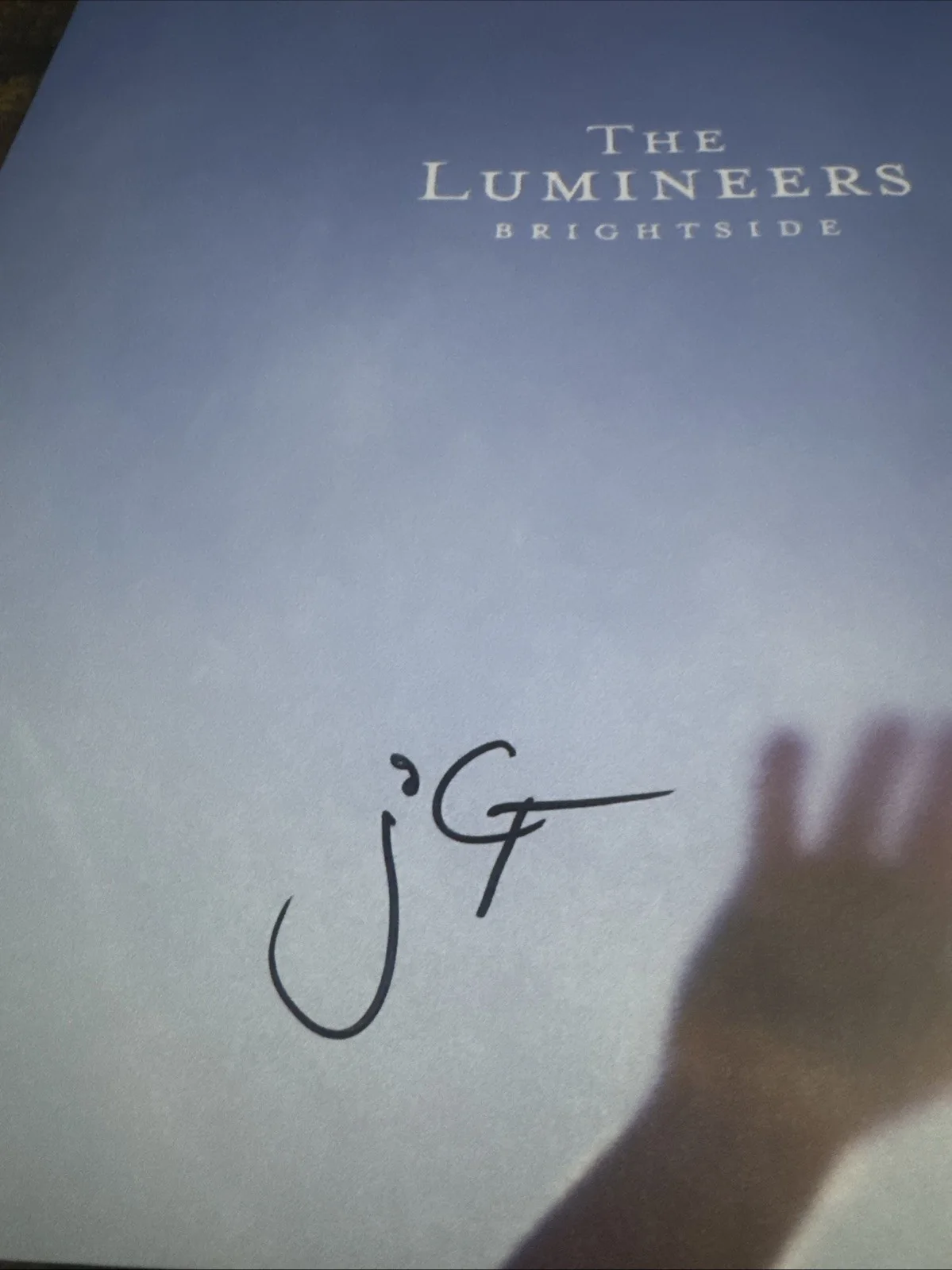 THE LUMINEERS SIGNED Brightside VINYL JEREMIAH FRAITES BECKETT COA, изображение 3