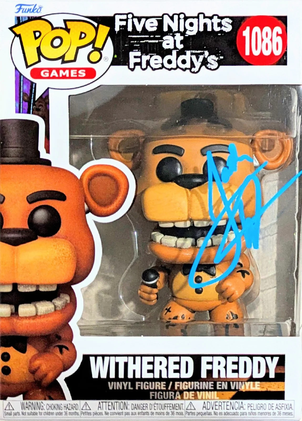 Josh Hutcherson — Josh Hutcherson Signed Five Nights at Freddy's Funko Pop Withered Freddy PSA COA