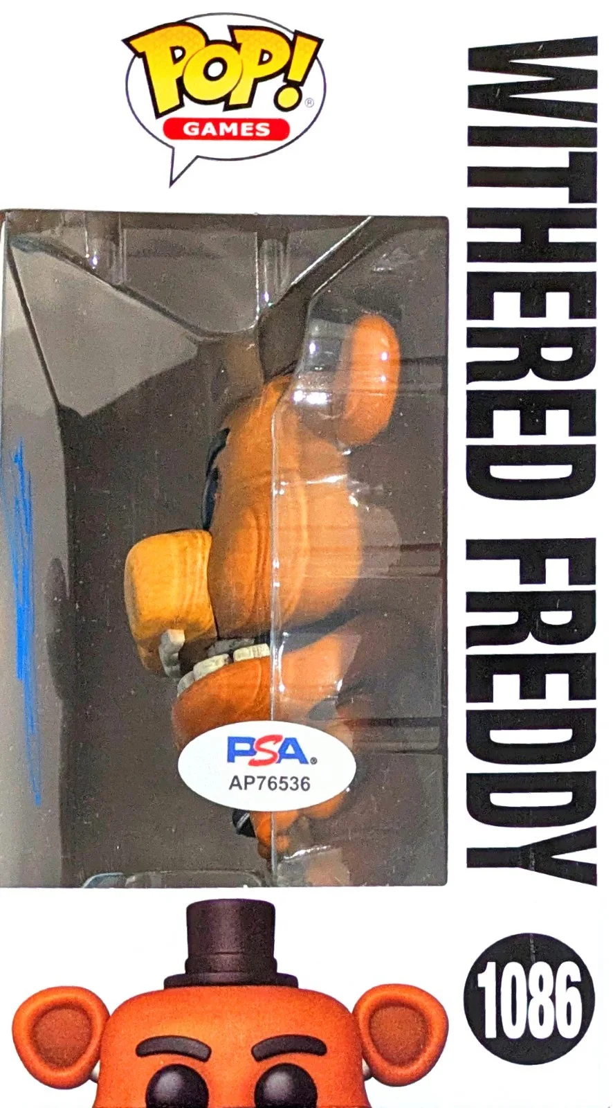 Josh Hutcherson — Josh Hutcherson Signed Five Nights at Freddy's Funko Pop Withered Freddy PSA COA, изображение 2