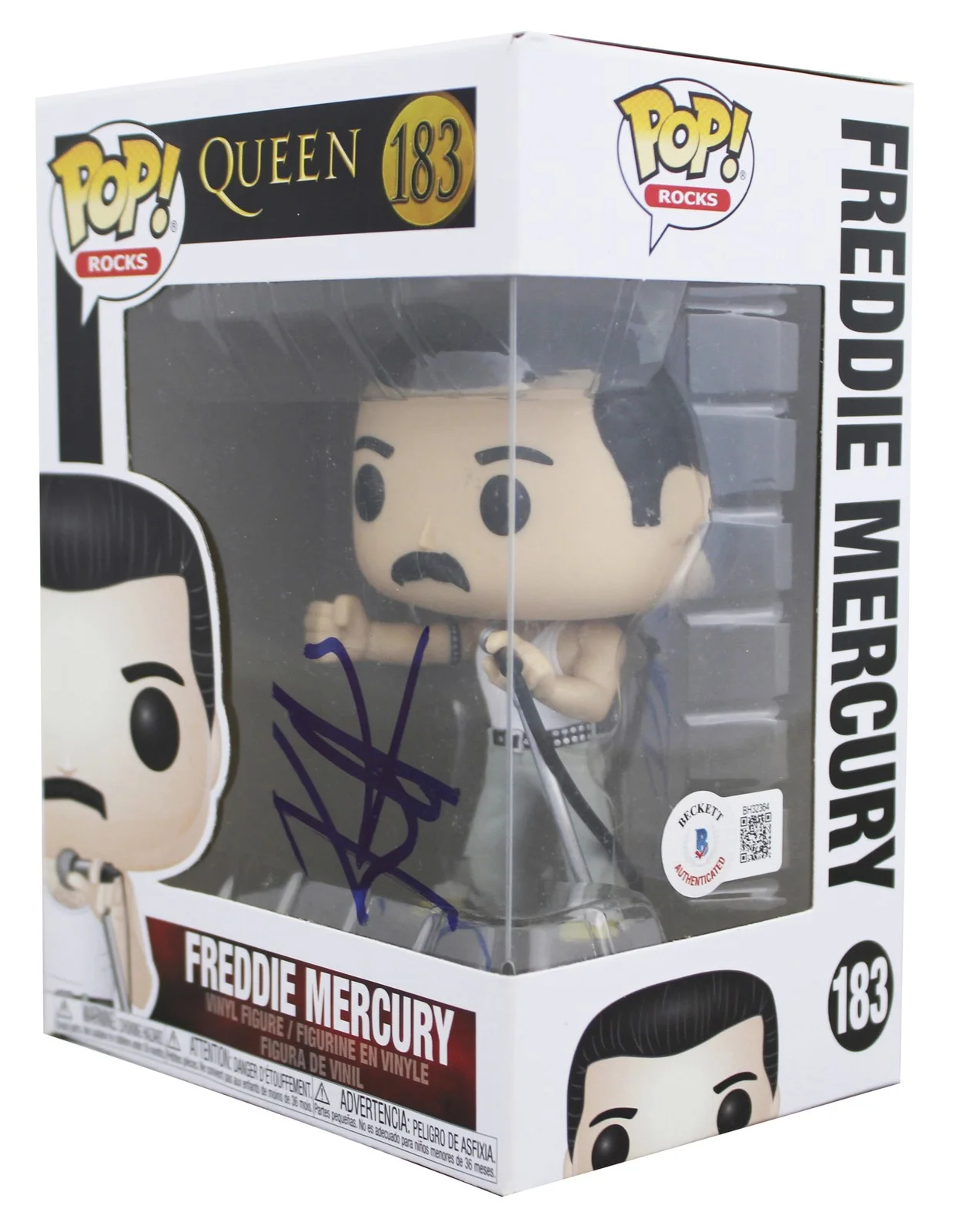 Rami Malek — Rami Malek Bohemian Rhapsody Signed #183 Funko Pop Vinyl Figure BAS #BH32364, image 2