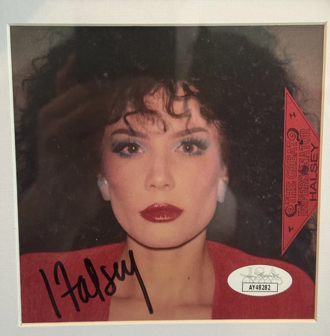 HALSEY framed The Great Impersonator signed 80’s CD insert JSA COA Autographed, image 2