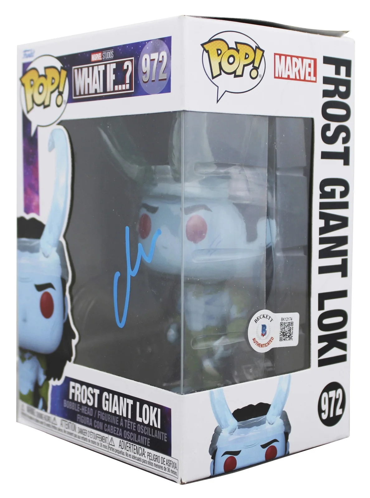 Matt Damon — Matt Damon Thor Ragnarok Signed Loki #972 Funko Pop Vinyl Figure BAS #BK12174, изображение 2
