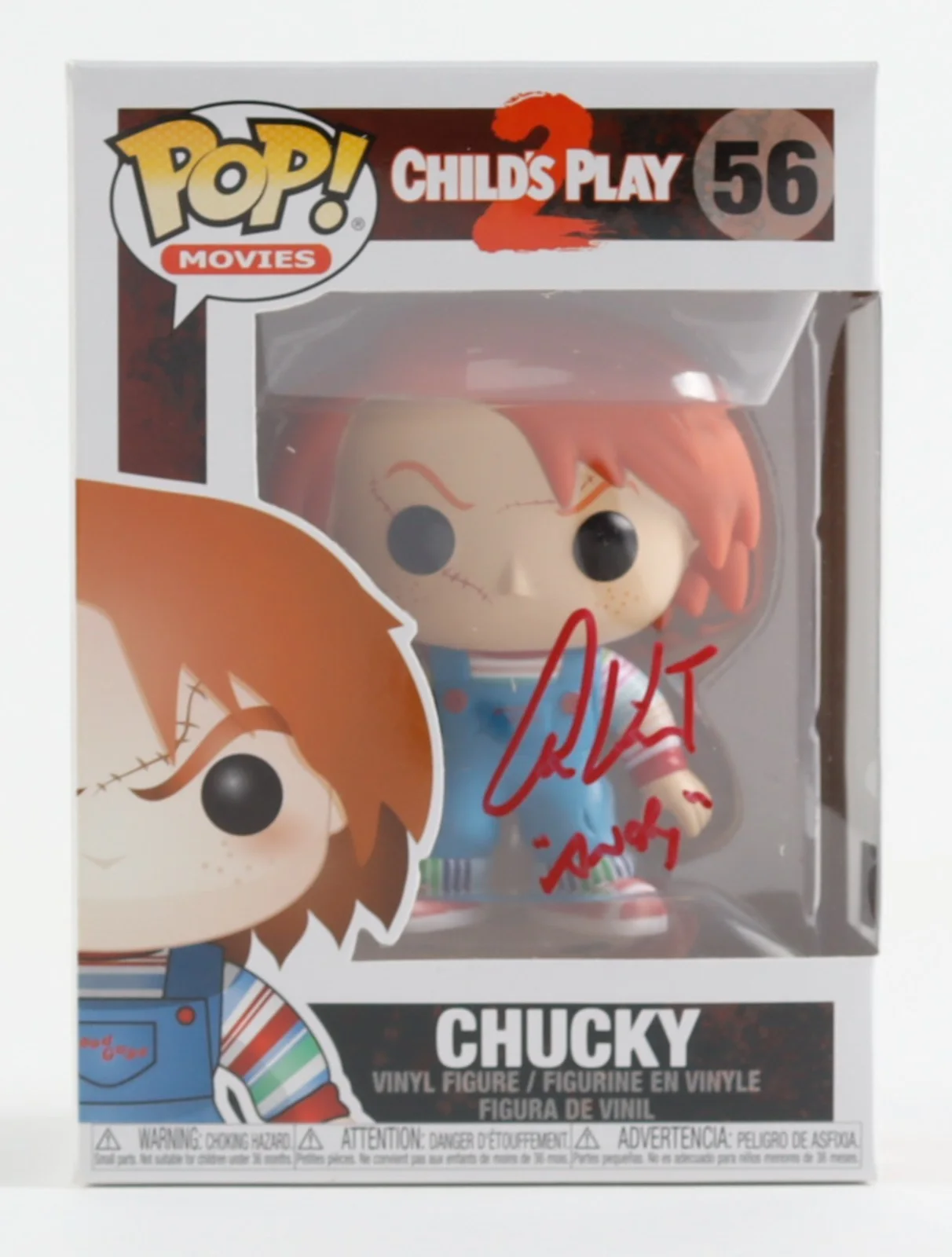 Alex Vincent — Alex Vincent Signed "Childs Play 2" #56 Chucky Funko Pop Inscribed "Andy" PA COA, image 3