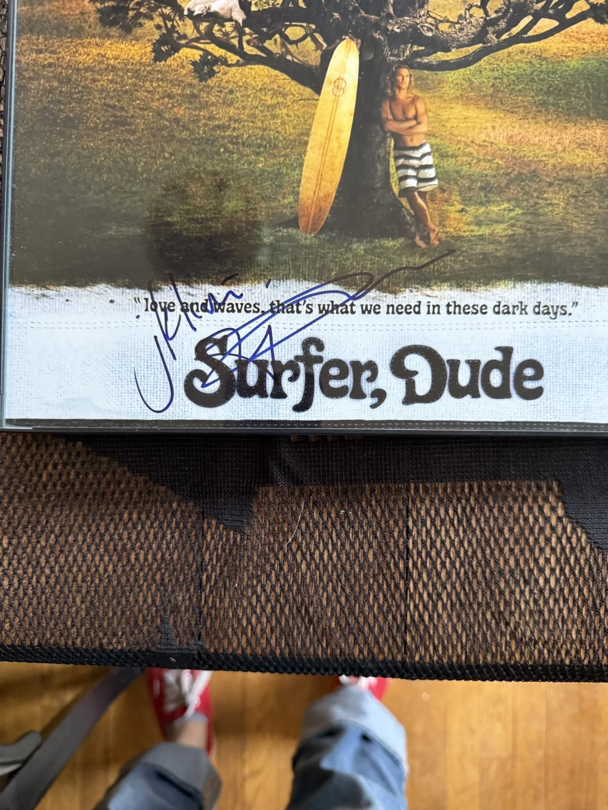 Framed Matthew McConaughey Signed Movie Poster Surfer, Dude, изображение 2