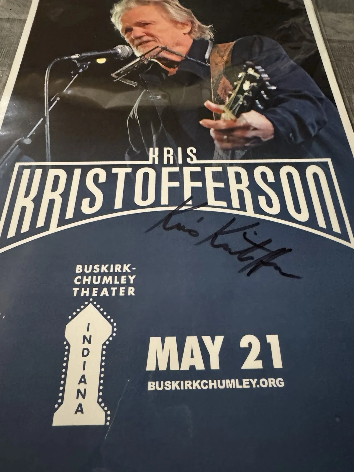 KRIS KRISTOFFERSON Signed 11x17 Concert POSTER 2014 MUSIC LEGEND (d.2024) COA, изображение 5