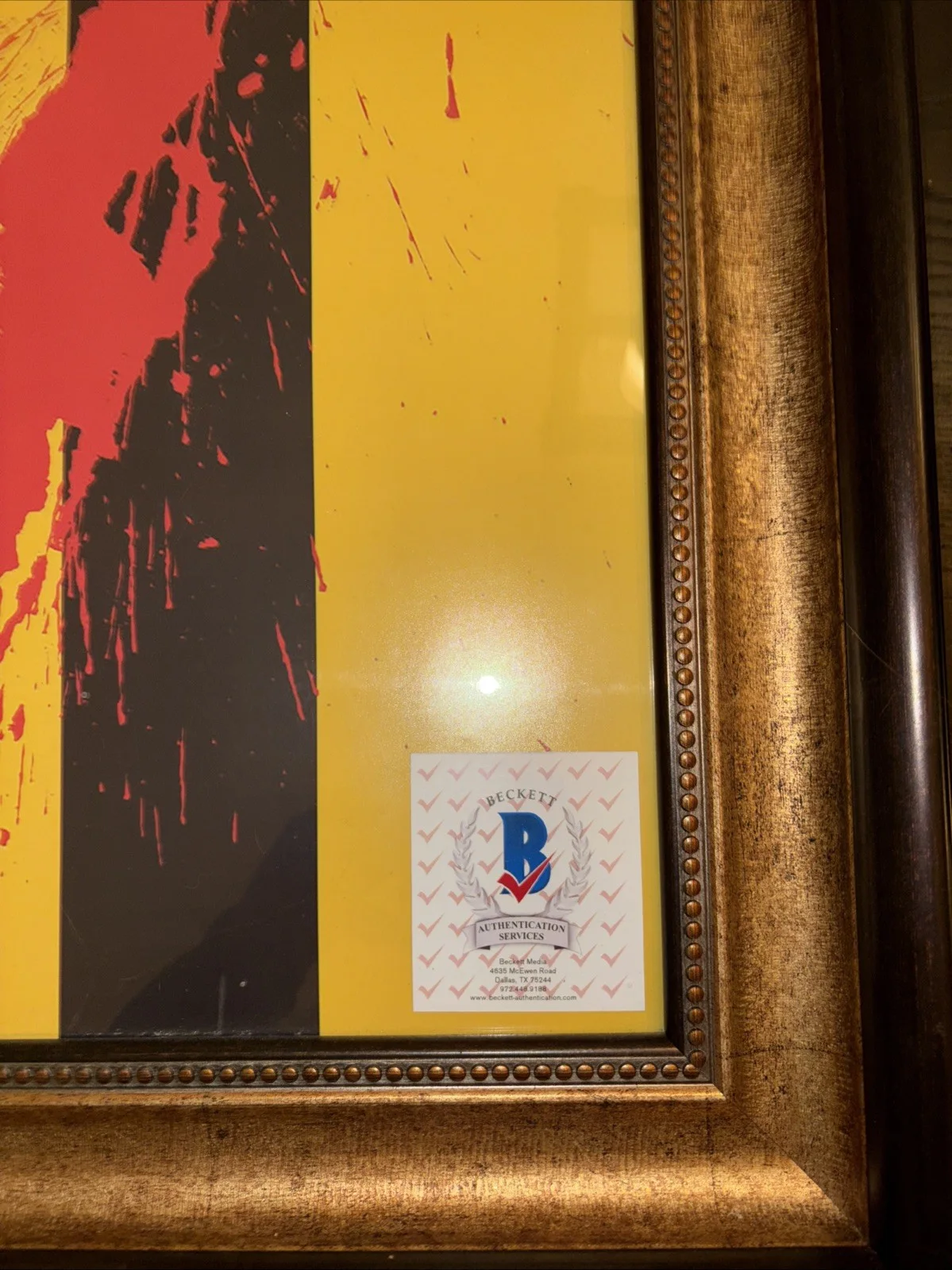Kill Bill Full Size Poster Signed Quentin Tarantino Beckett Authentic COA, image 2