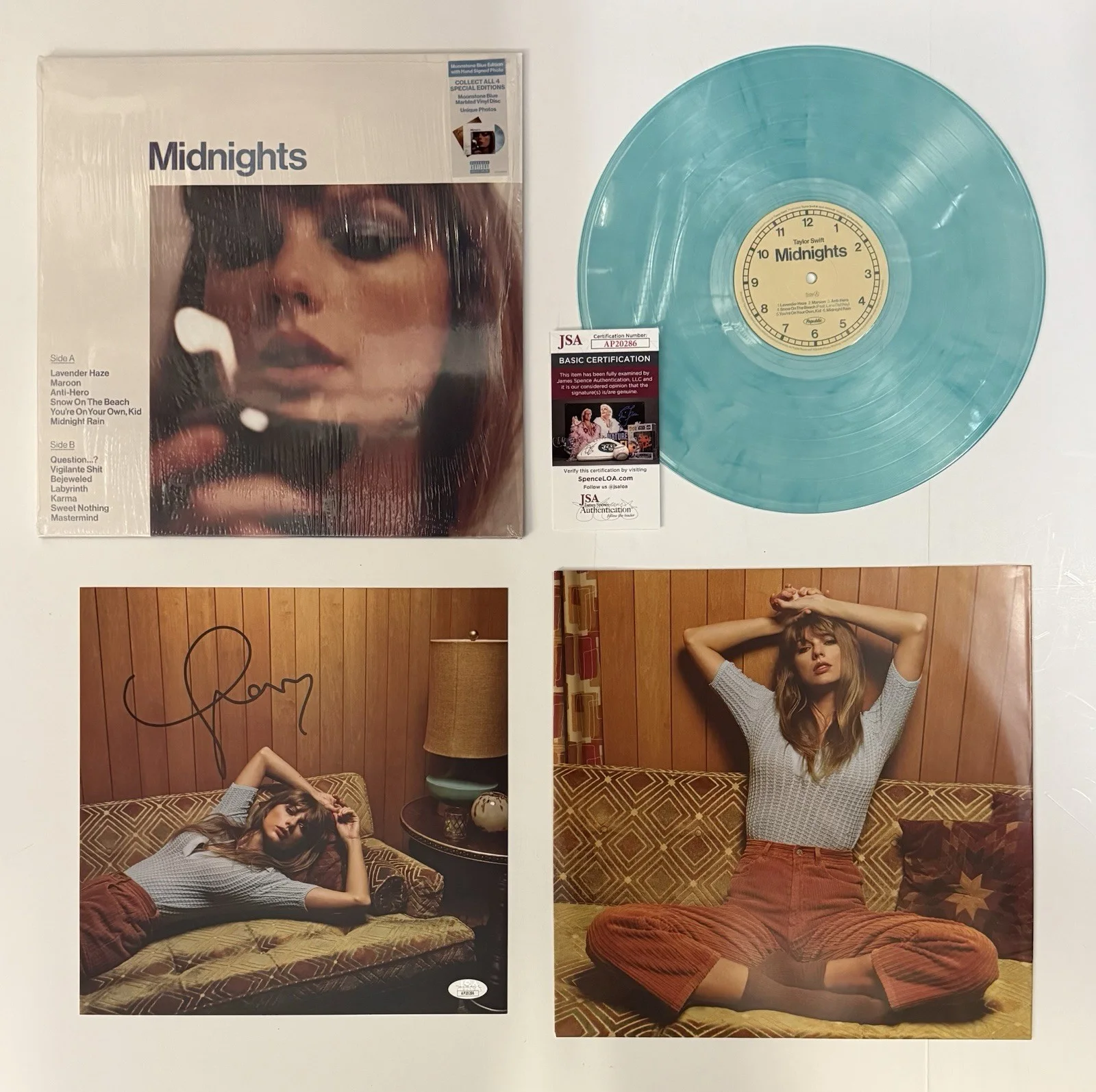 Taylor Swift Signed Midnights Vinyl Album Photo Insert autographed JSA COA, изображение 5
