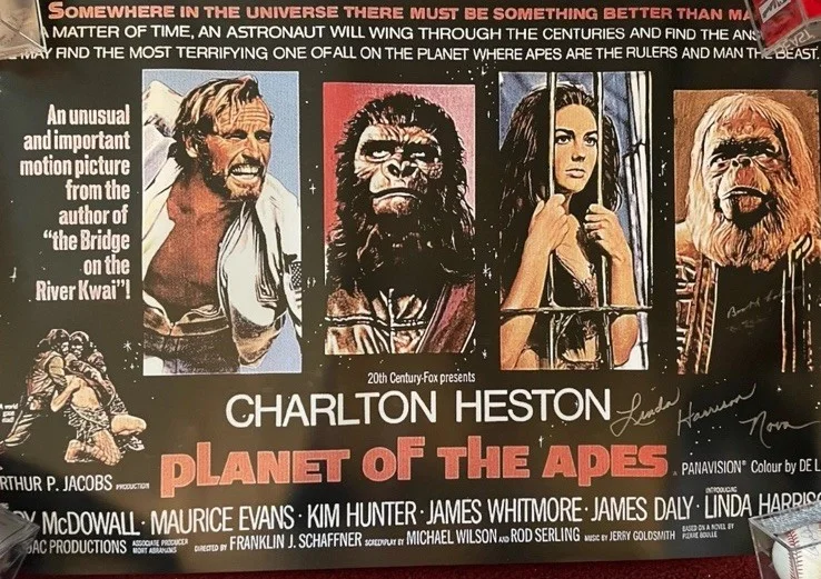 Linda Harrison — PLANET OF THE APES Signed Linda Harrison (nova) 24x36 Movie Poster JSA