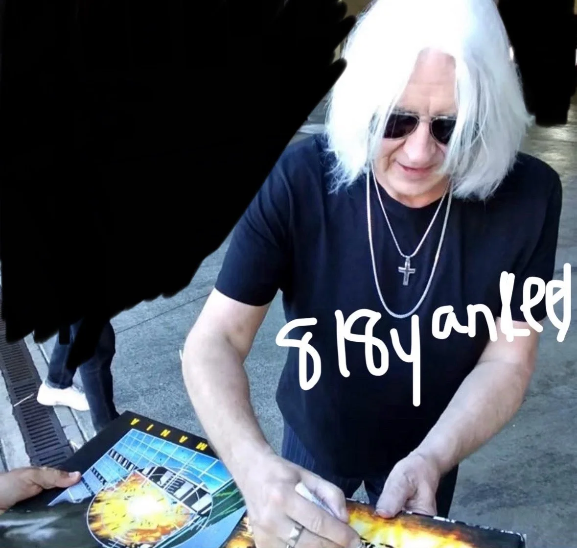 Joe Elliott Signed Vinyl Album Yeah Def Leppard With Proof, image 3