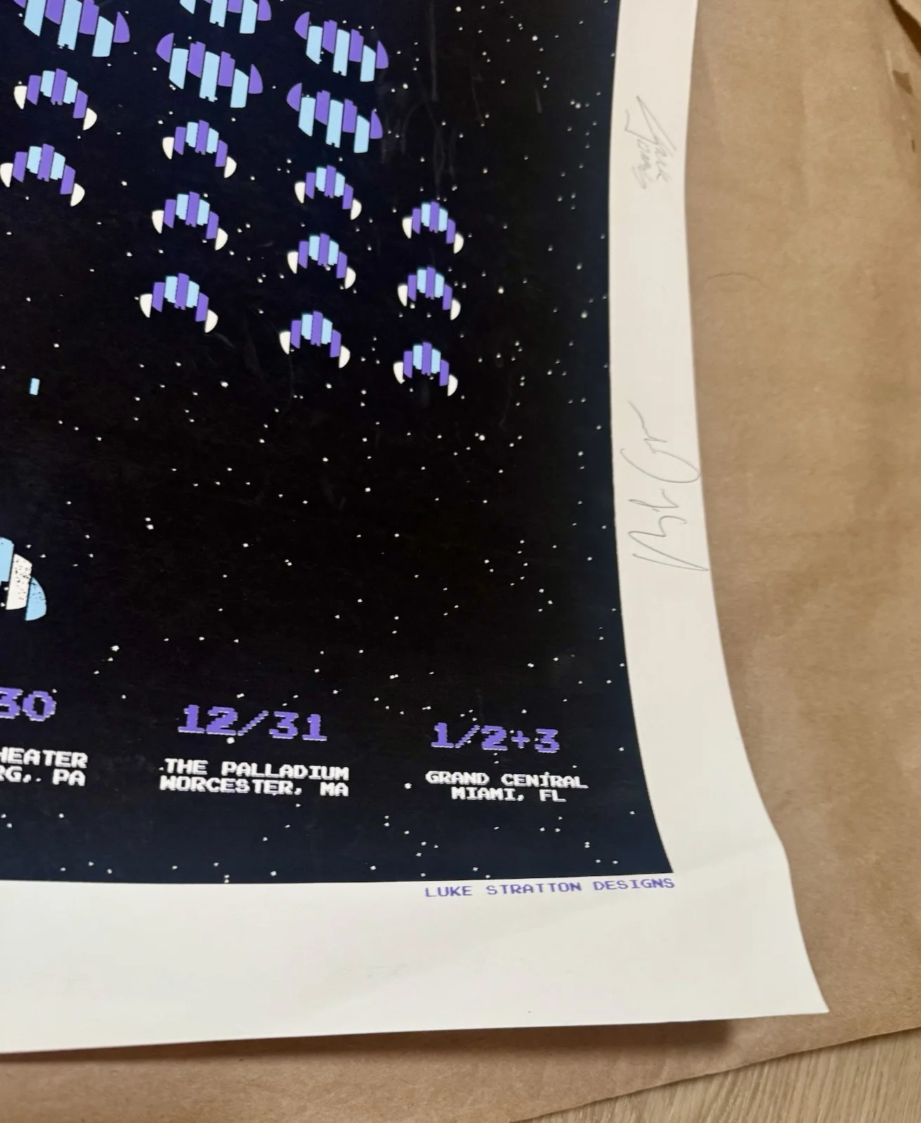 The Entire Band — Autographed Dopapod New Year's Eve Run Poster 2014-2015 Luke Stratton, изображение 4