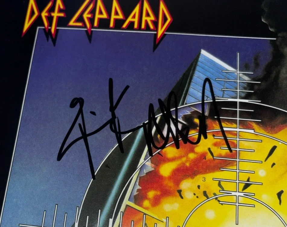 Joe Elliott & Rick Allen Signed Vinyl Album Pyromania Def Leppard With Proof, изображение 2