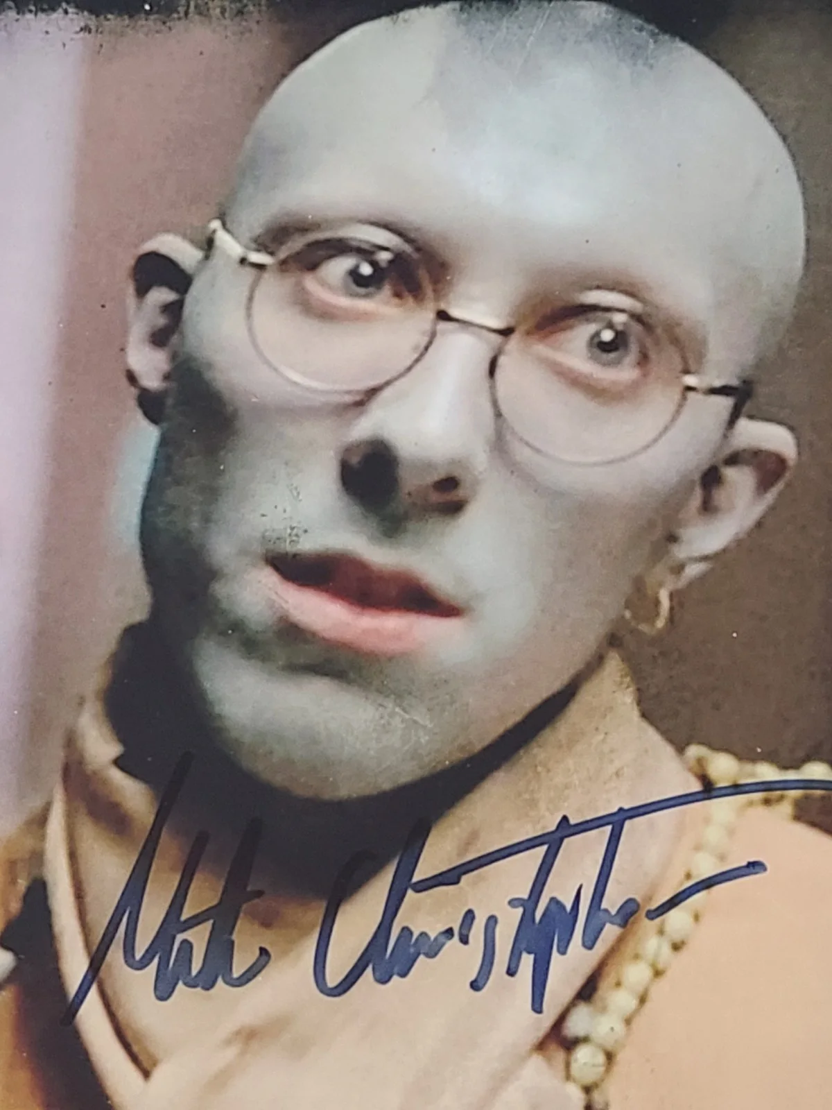 MIKE CHRISTOPHER signed 8x10 Photo DAWN OF THE DEAD Hare Krishna Zombie 1978 COA, image 2
