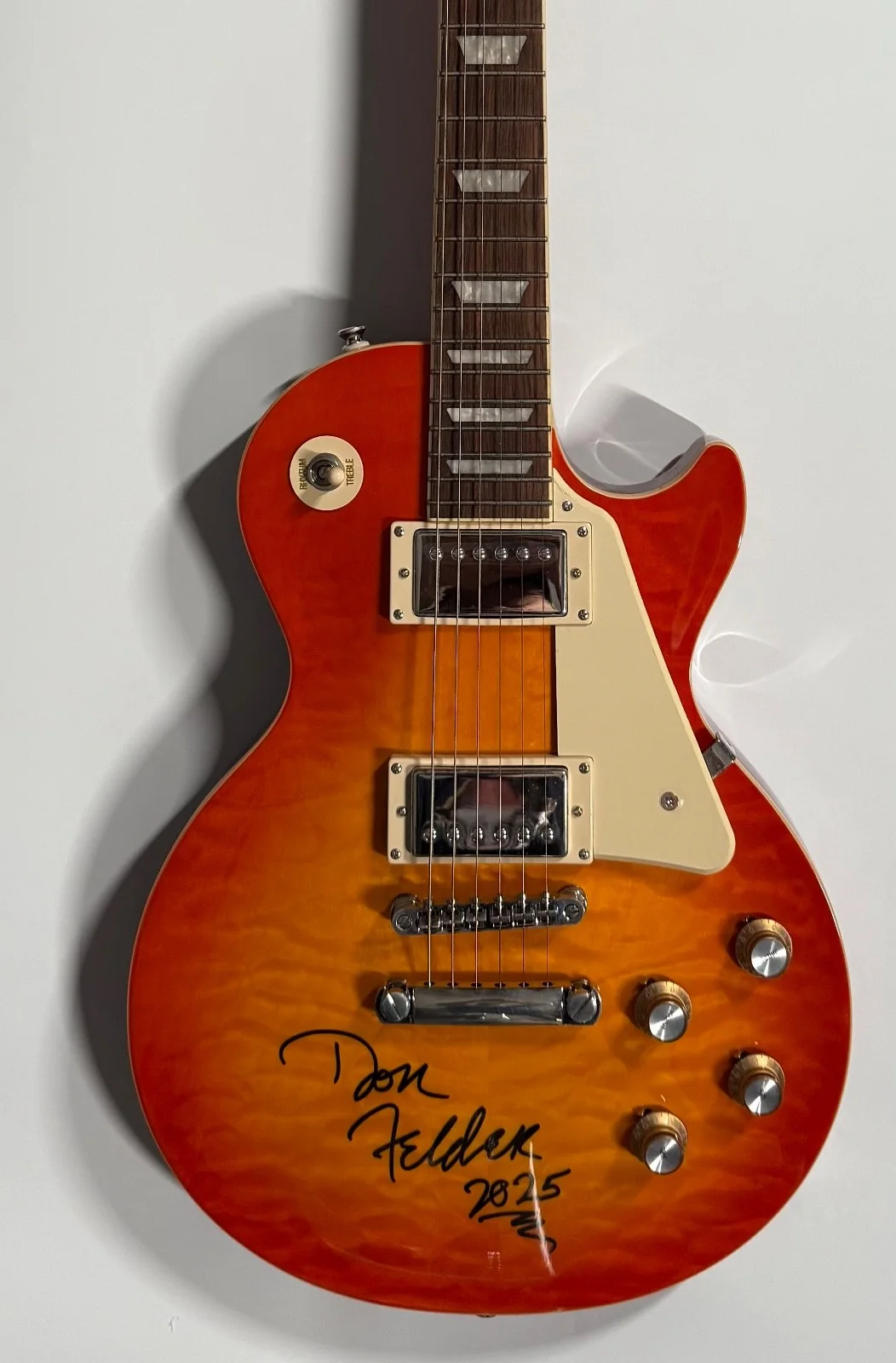 Don Felder The Eagles JSA Signed Autograph Epiphone Guitar Les Paul Standard 60s, изображение 3