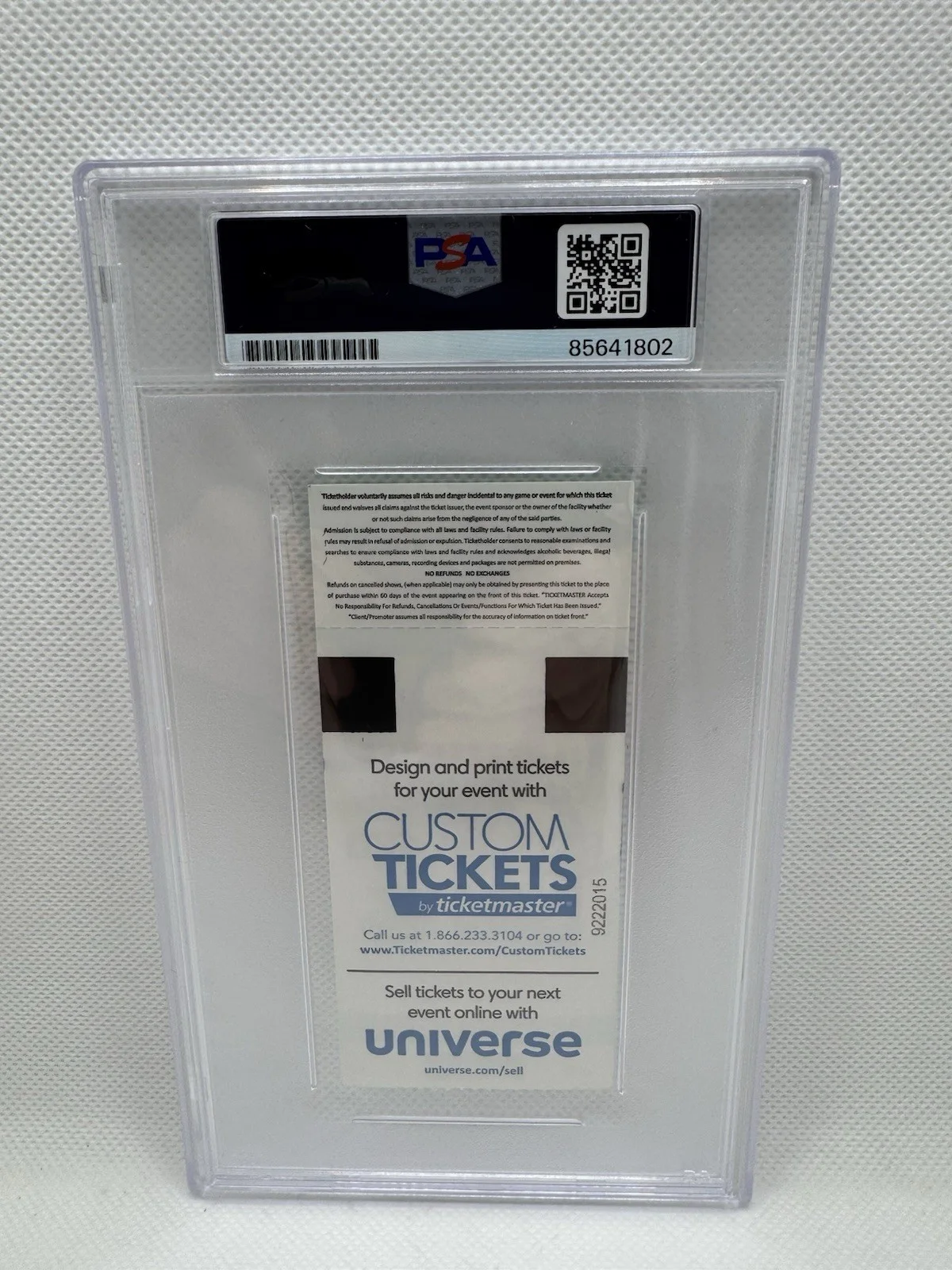 Jack Russell Signed Ticket Great White Autograph Slabbed RIP PSA/DNA Slab, image 2