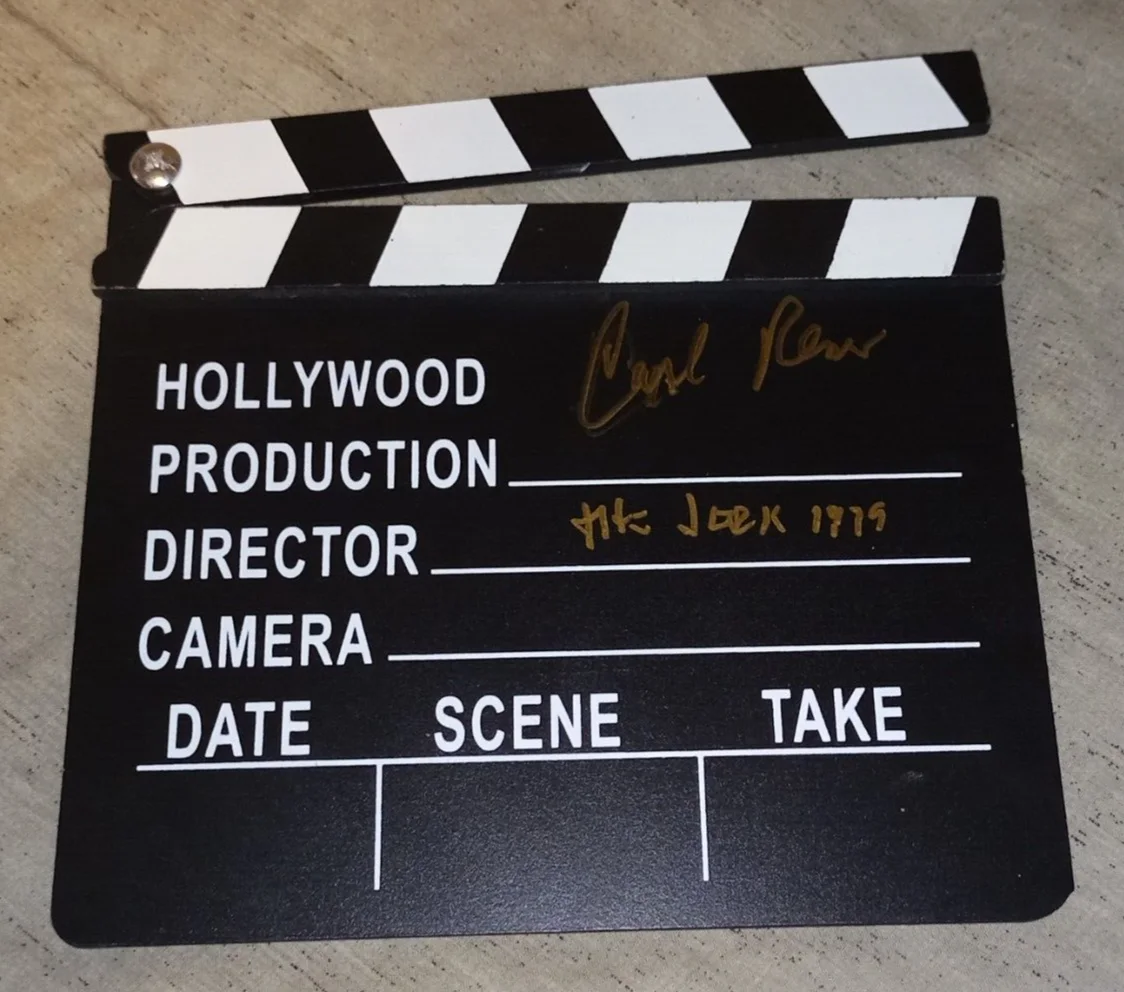 Carl Reiner — Carl Reiner Authentic Autographed Signed "The Jerk" Mini Hollywood Movie Clapper