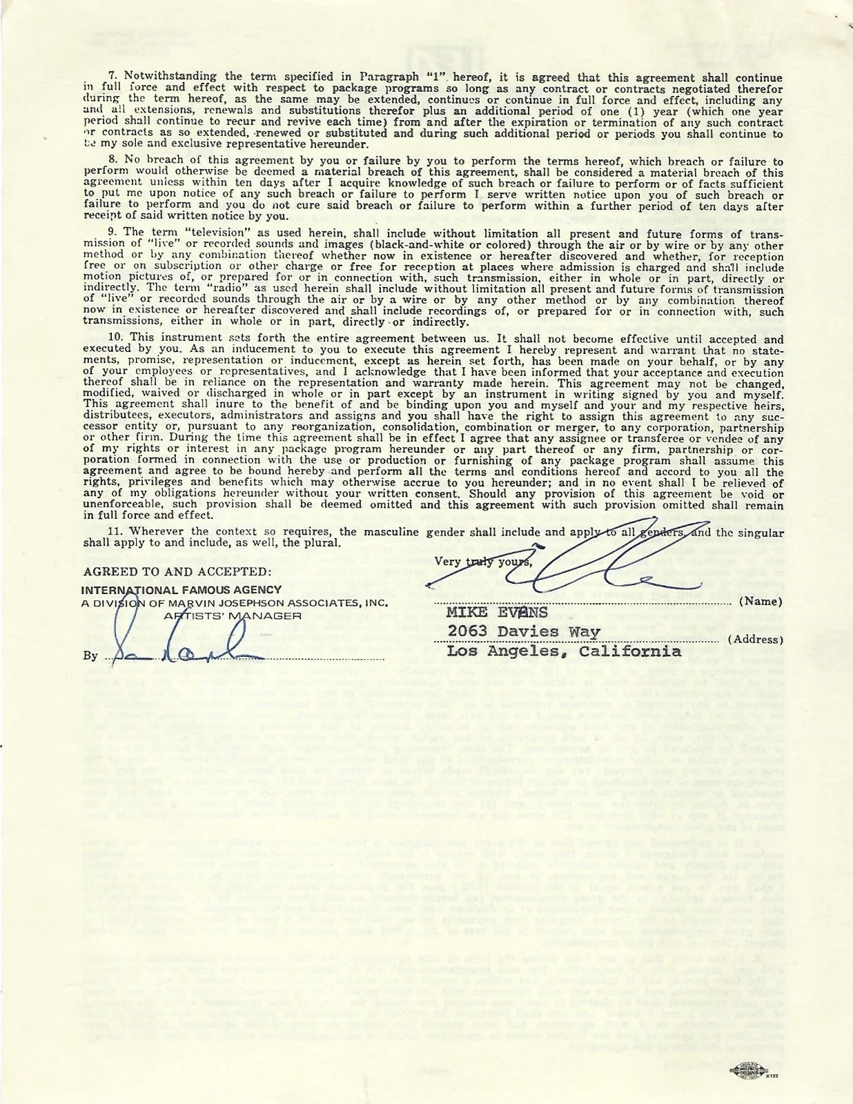 Mike Evans — Rare MIKE EVANS Three Times Signed Contract All in the Family The Jeffersons, изображение 4