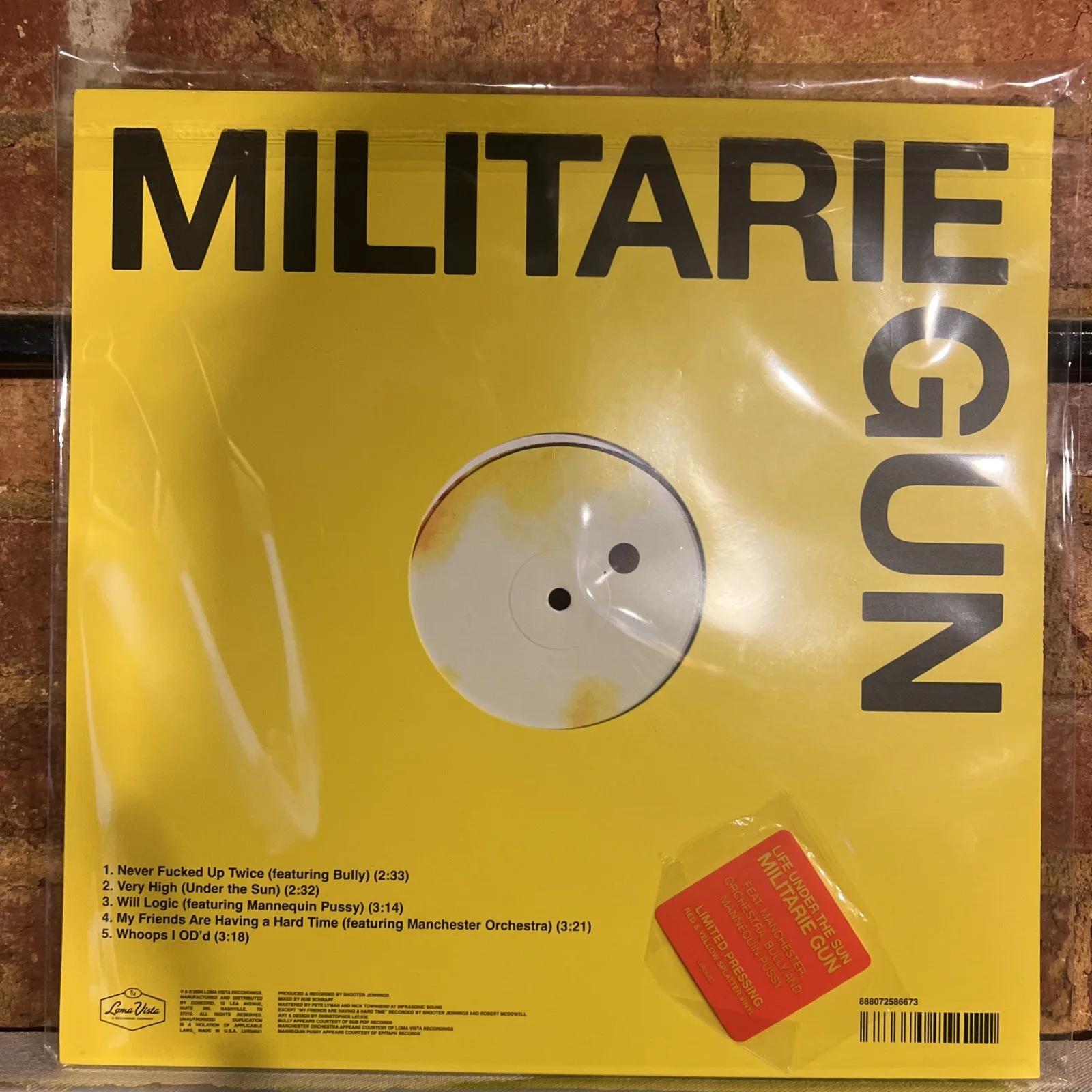 MILITARIE GUN SIGNED LIFE UNDER THE SUN VINYL, image 2