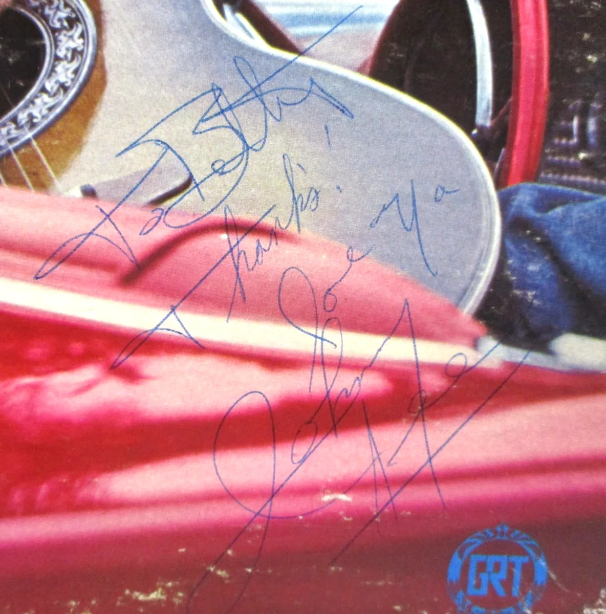 JOHNNY LEE Autograph Signed 1977 Vinyl Record Jacket Country, image 2