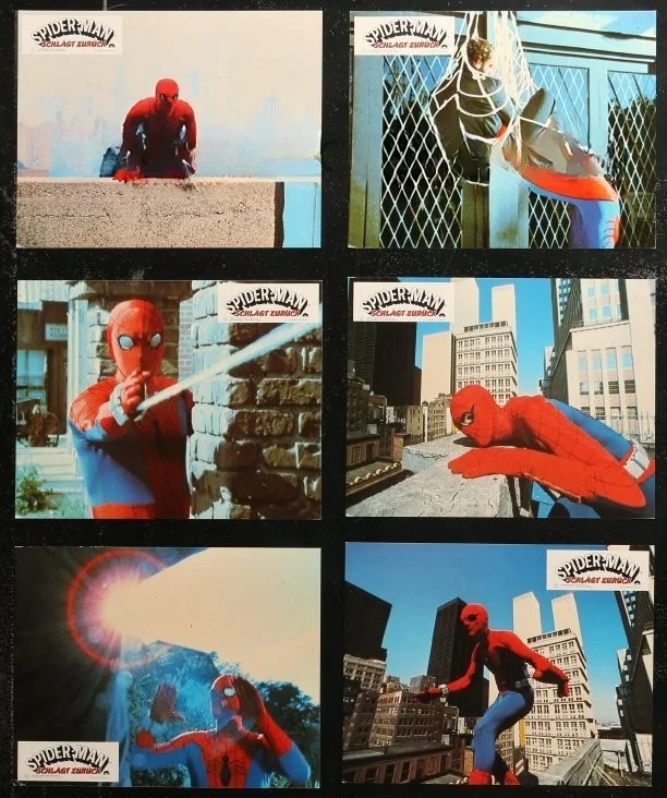 SPIDERMAN STRIKES 1970'S Original German Film Lobby Cards, image 2