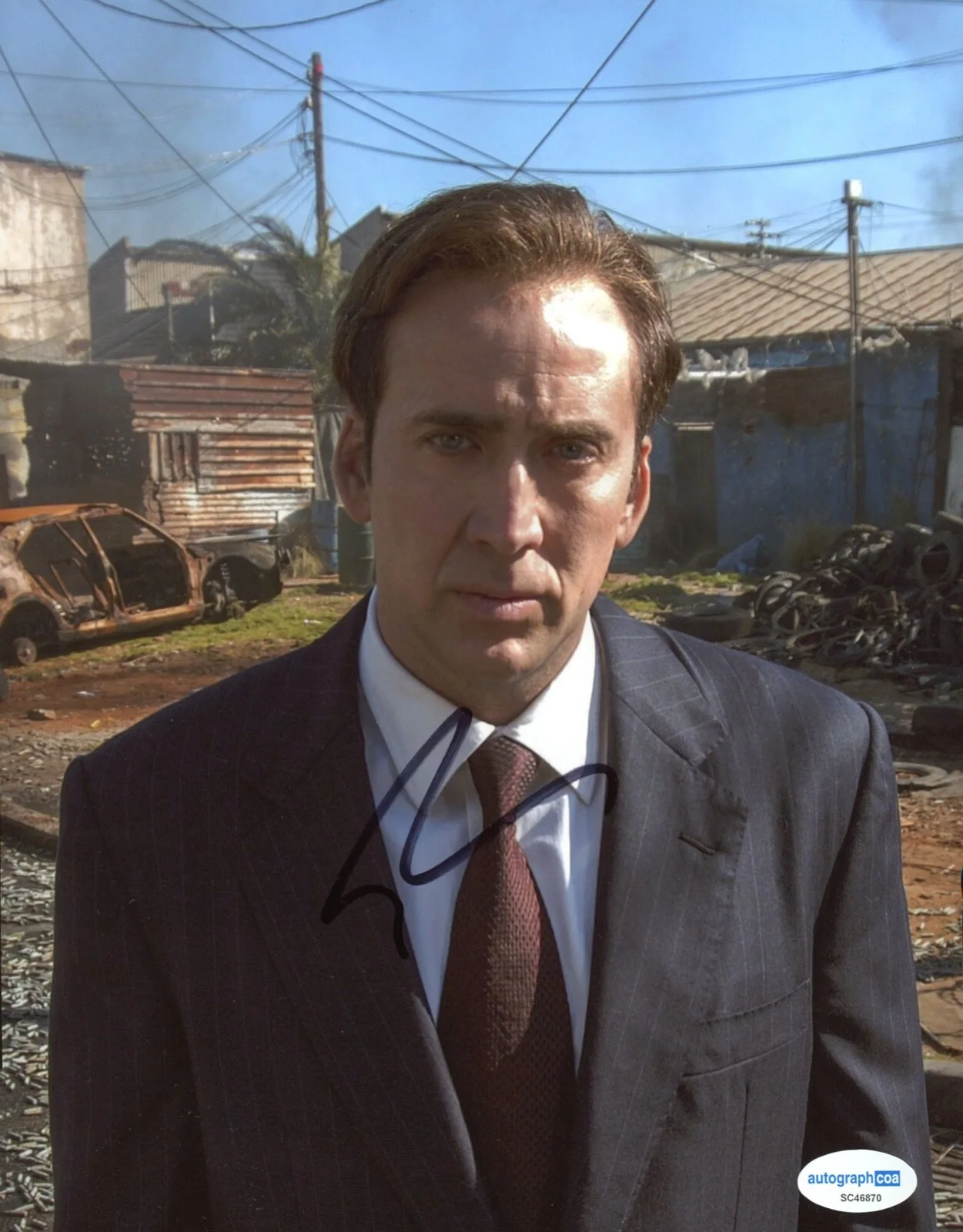 NICOLAS CAGE — Nicolas Cage signed "LORD OF WAR" 8x10 Photo ar EXACT PROOF Yuri Orlov ACOA COA, изображение 4