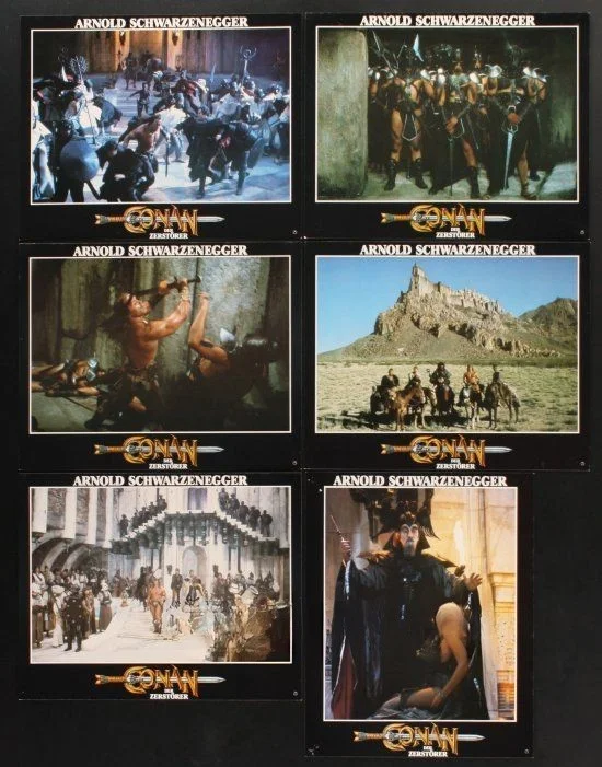 CONAN THE DESTROYER Original German Film Lobby Cards, image 2