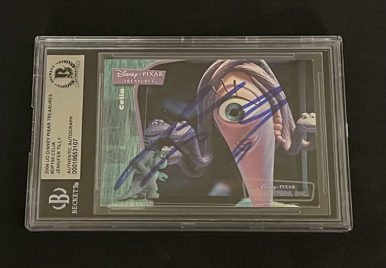 Jennifer Tilly — Jennifer Tilly BAS Signed Monsters Inc 2004 Upper Deck Card Autographed Slabbed, image 3