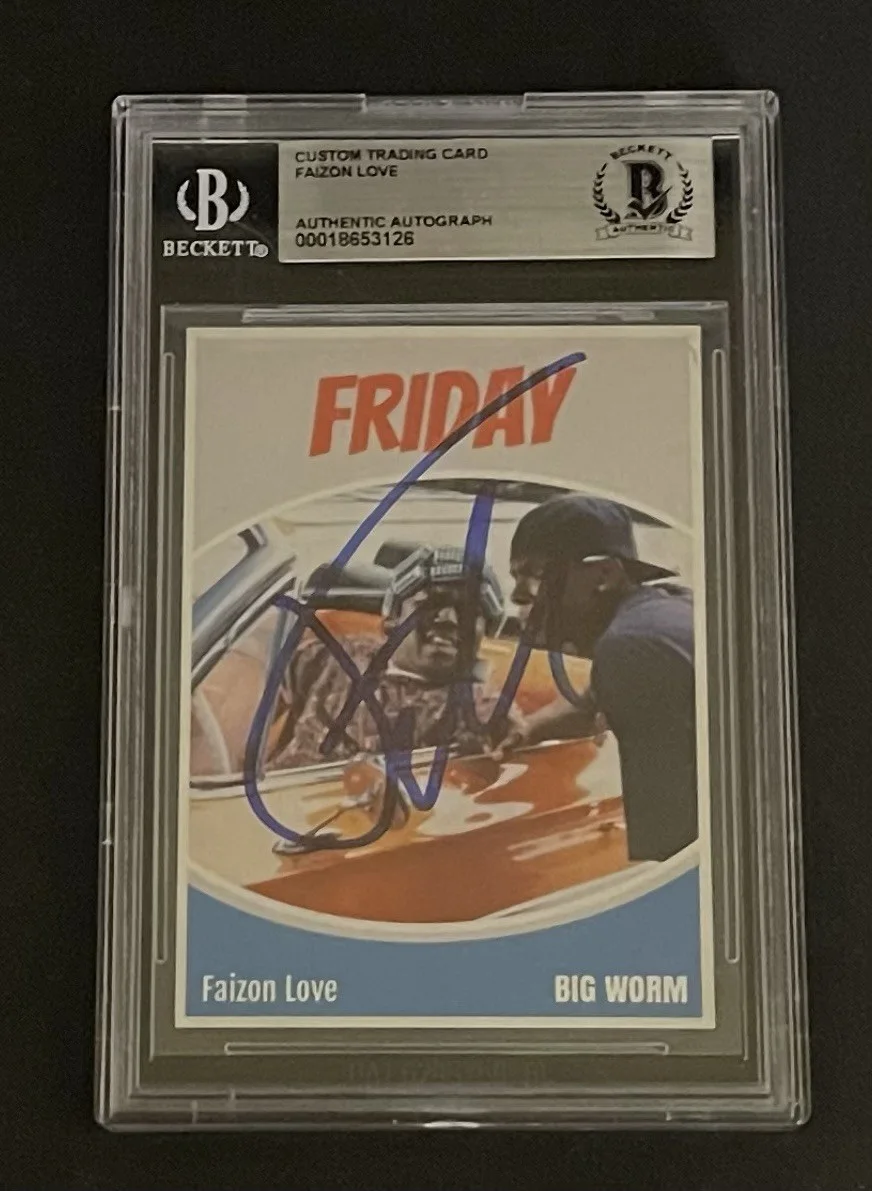 Faizon Love BAS Signed Friday Custom Card Autographed Slabbed Big Worm 26, image 2