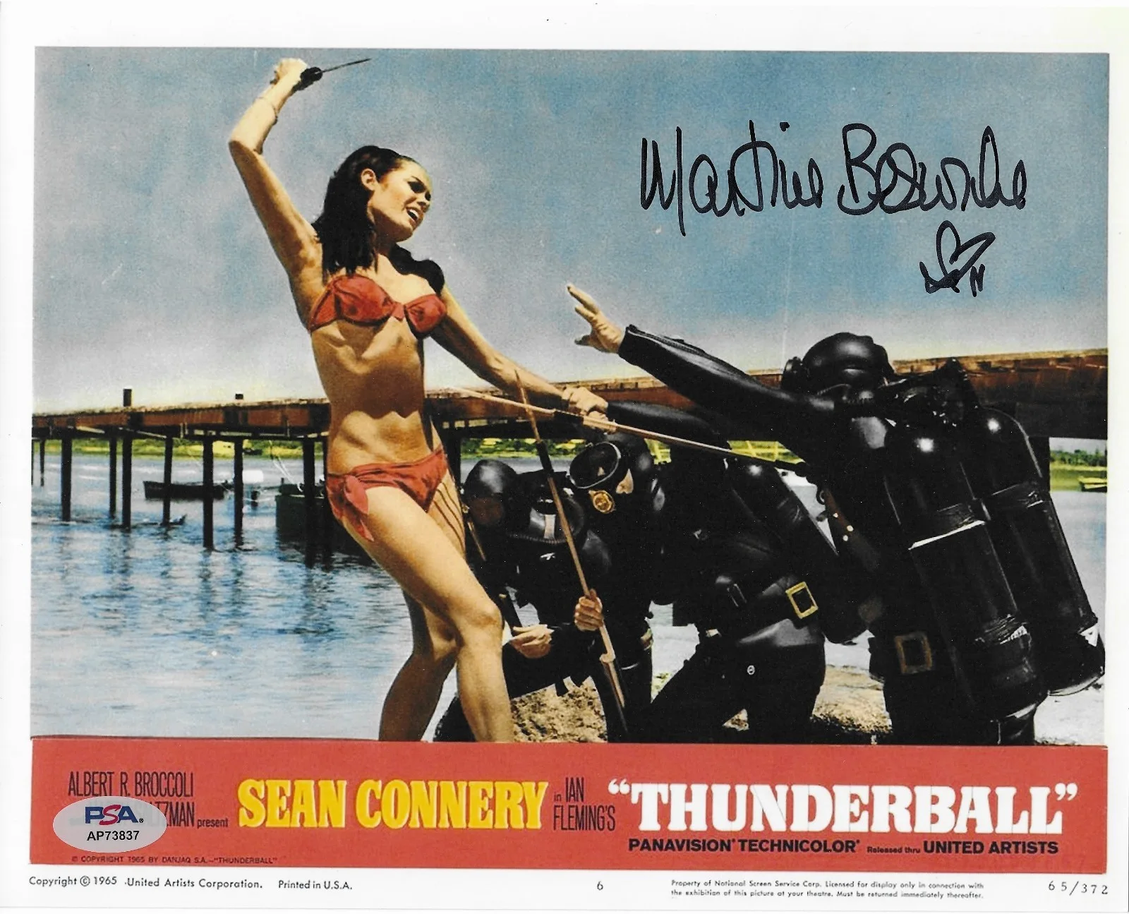 Martine Beswick — Martine Beswick PSA/DNA Signed 8x10 Photo Autographed James Bond Thunderball 37