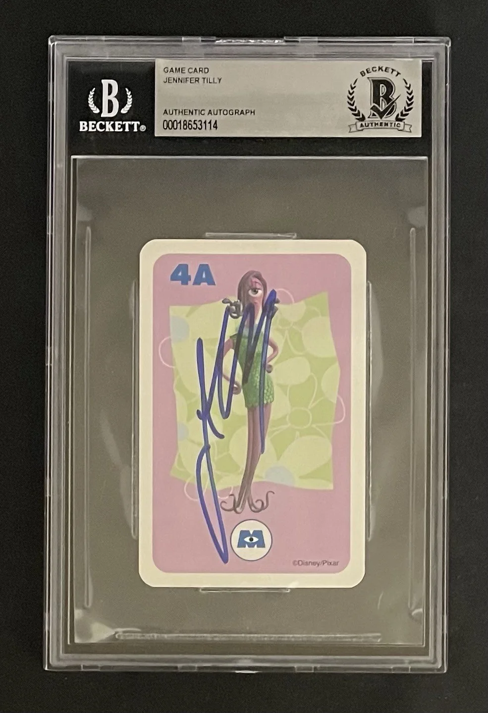 Jennifer Tilly — Jennifer Tilly BAS Signed Monster's Inc. Game Card Autographed Slabbed Celia, изображение 2