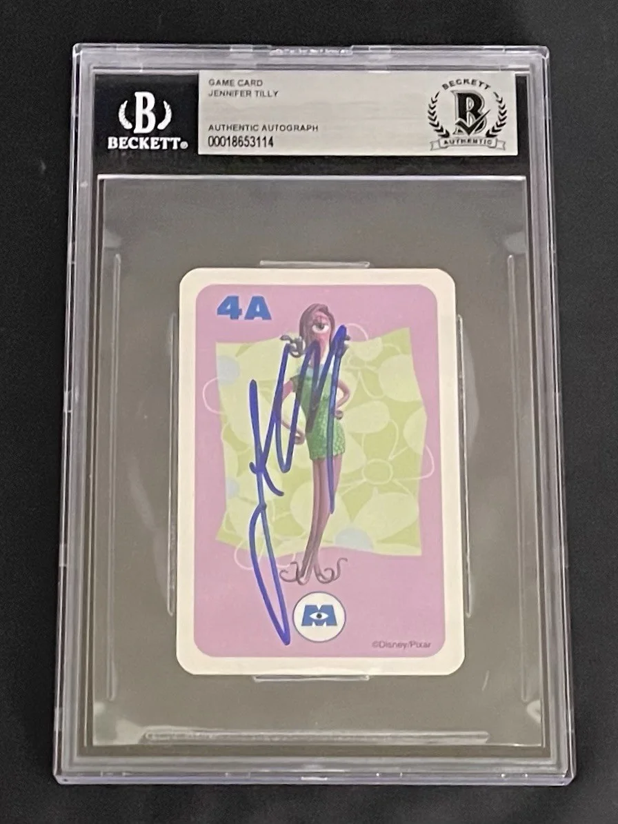 Jennifer Tilly — Jennifer Tilly BAS Signed Monster's Inc. Game Card Autographed Slabbed Celia, изображение 3