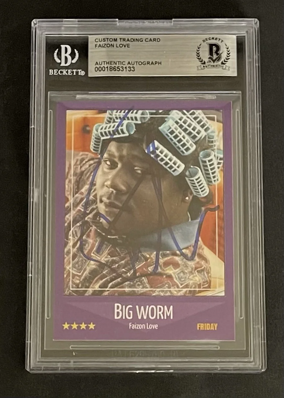 Faizon Love BAS Signed Friday Custom Card Autographed Slabbed Big Worm 33, image 2