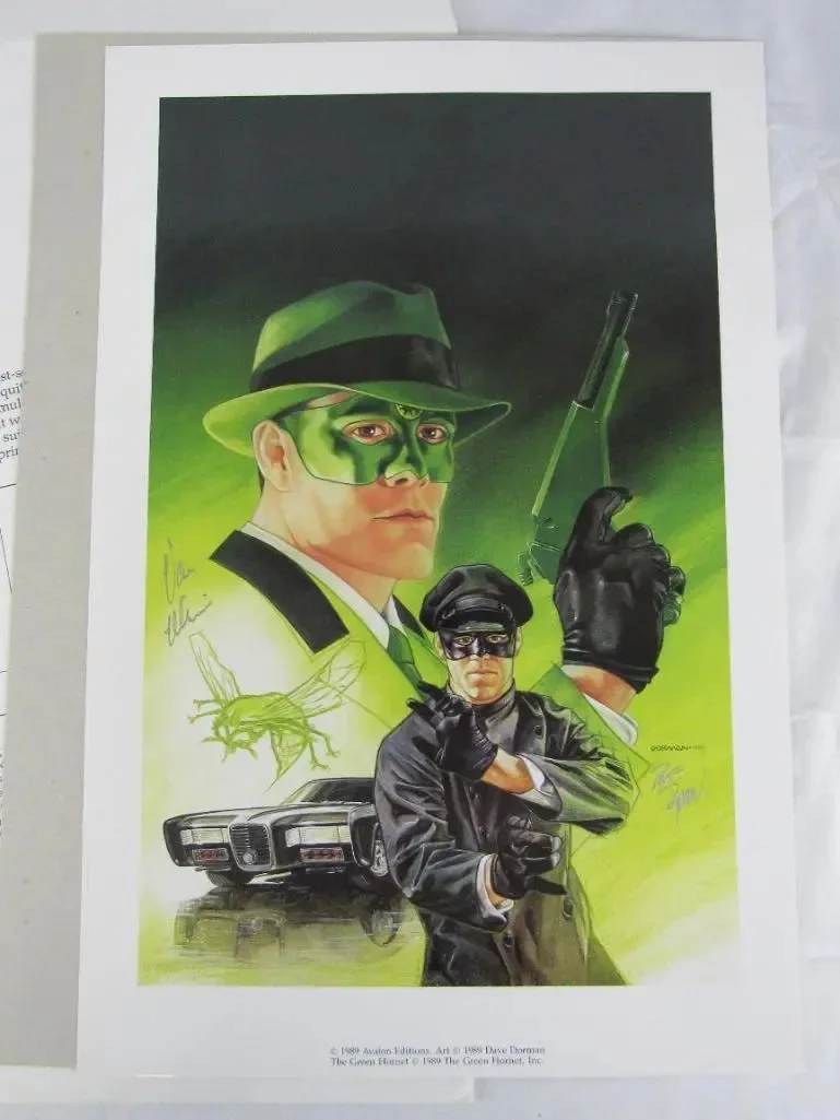 Van Williams, Dave Dorman — 1989 Avalon The Green Hornet Signed Van Williams & Dave Dorman 12 X 18 Art Print, изображение 2