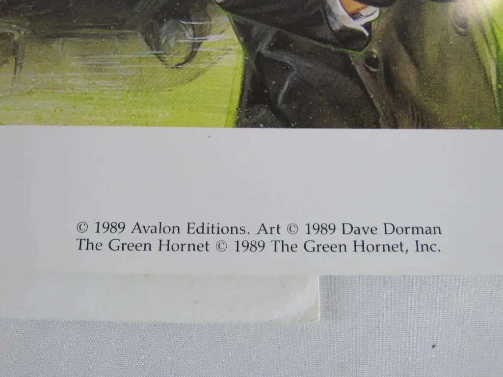 Van Williams, Dave Dorman — 1989 Avalon The Green Hornet Signed Van Williams & Dave Dorman 12 X 18 Art Print, изображение 5
