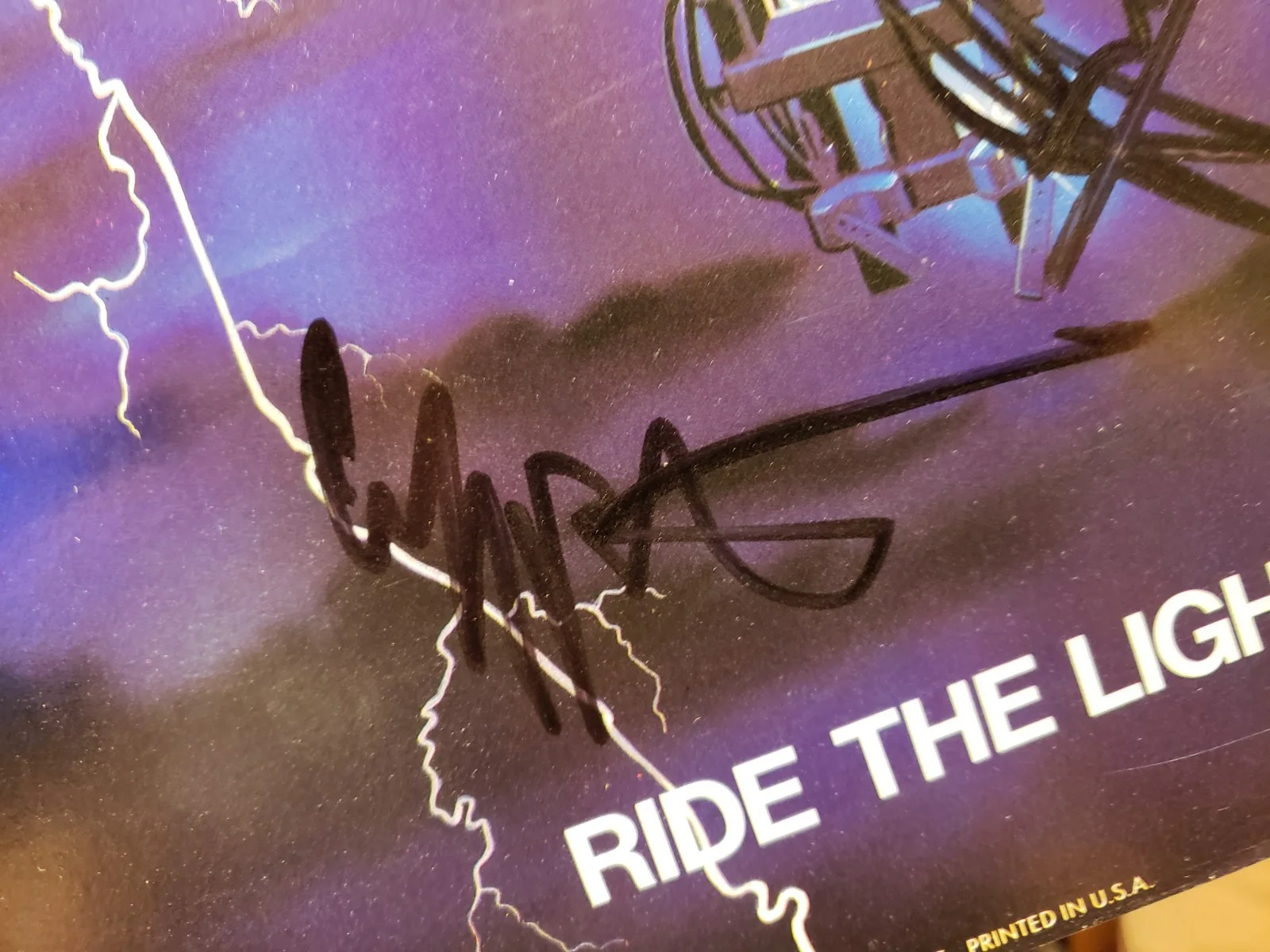 Metallica 4x Signed Ride The Lightning Album Record insert from the 1985 tour, image 4