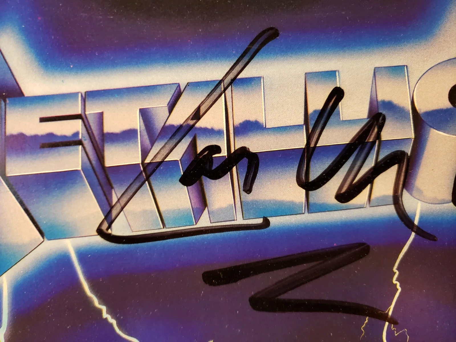 Metallica 4x Signed Ride The Lightning Album Record insert from the 1985 tour, image 5