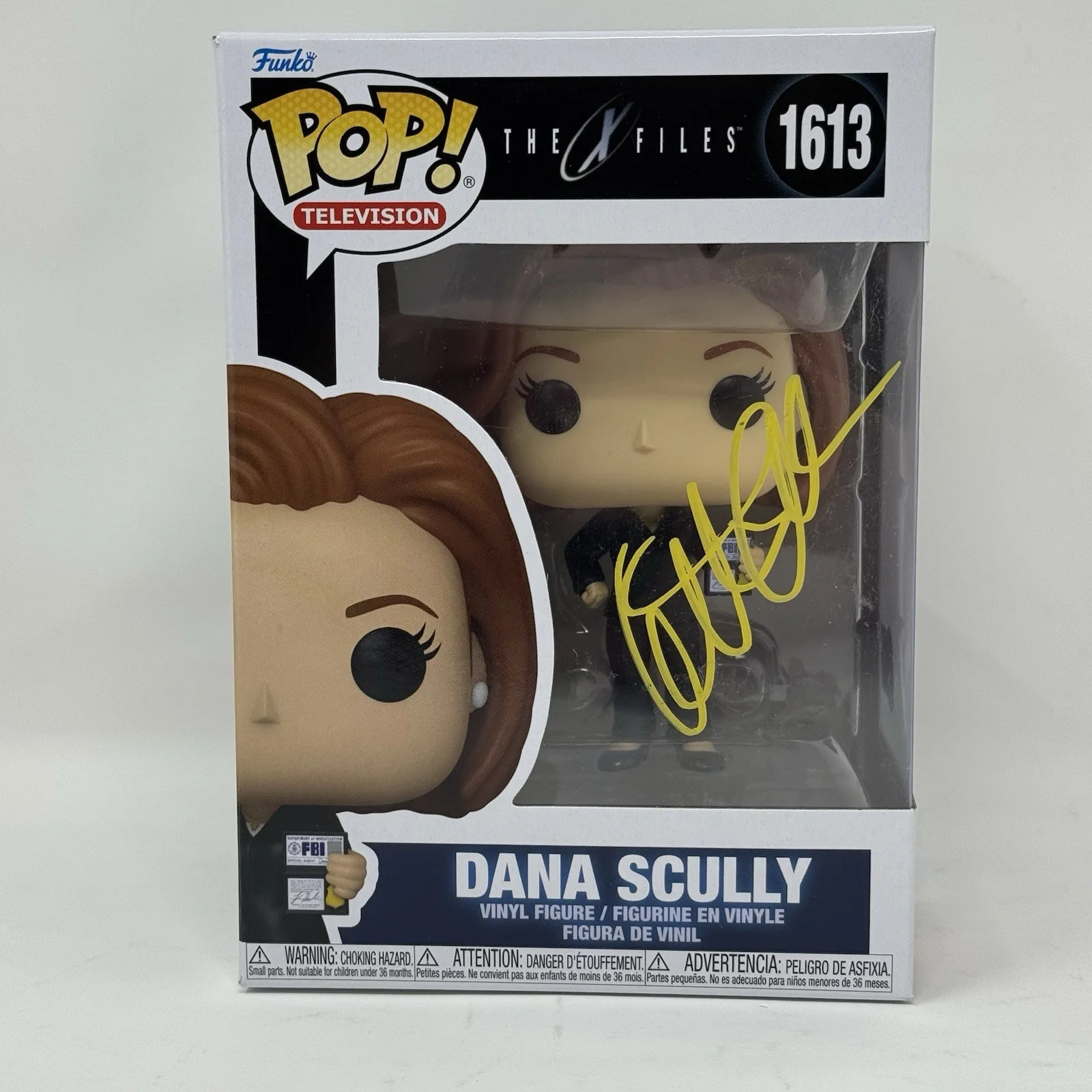 Gillian Anderson — Gillian Anderson Signed The X-Files Dana Scully Funko Pop 1613 Autograph BAS COA, image 2