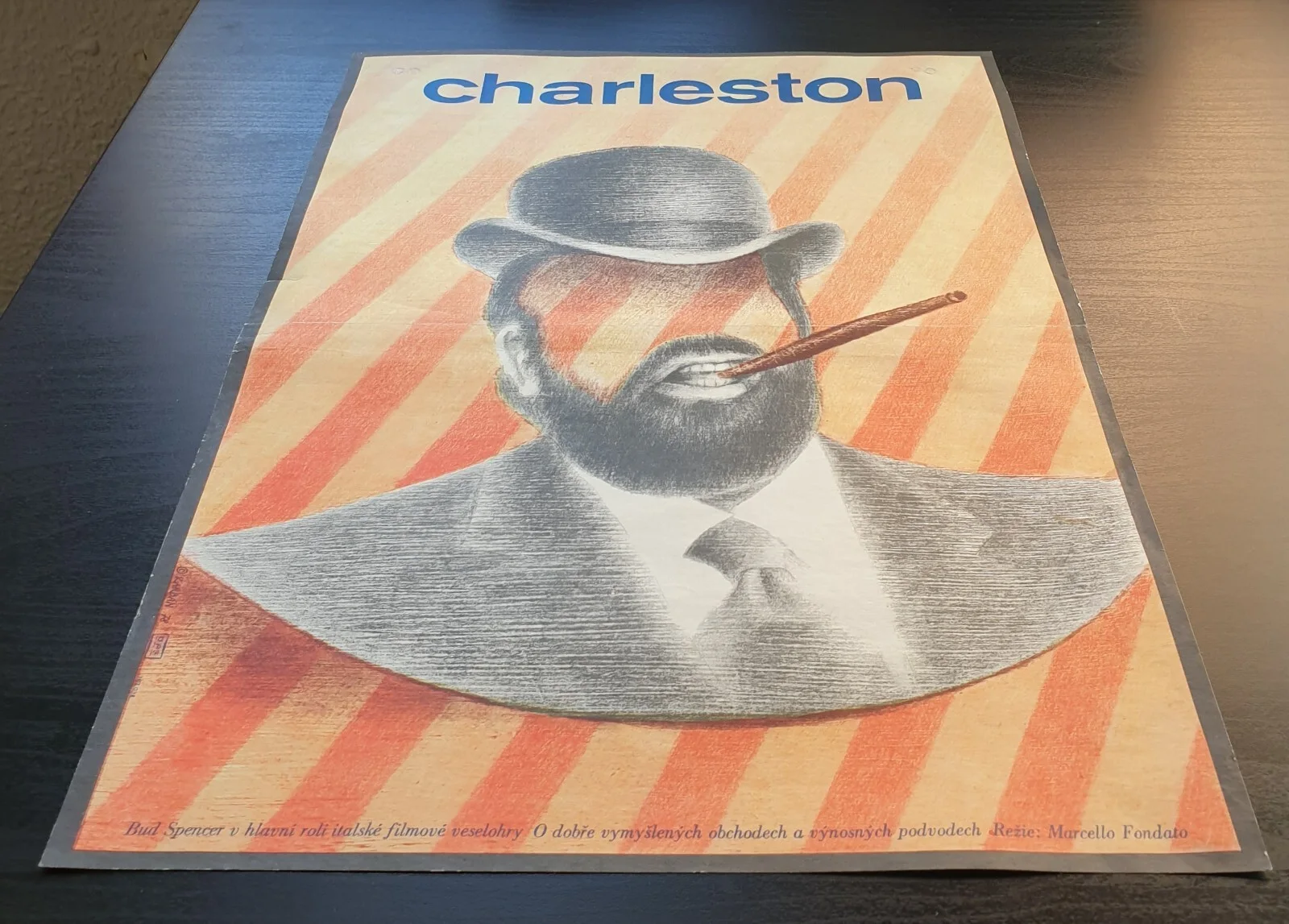 CHARLESTON, BUD SPENCER, ORIGINAL CZECH MOVIE POSTER, OLDRICH KARBAN, image 4
