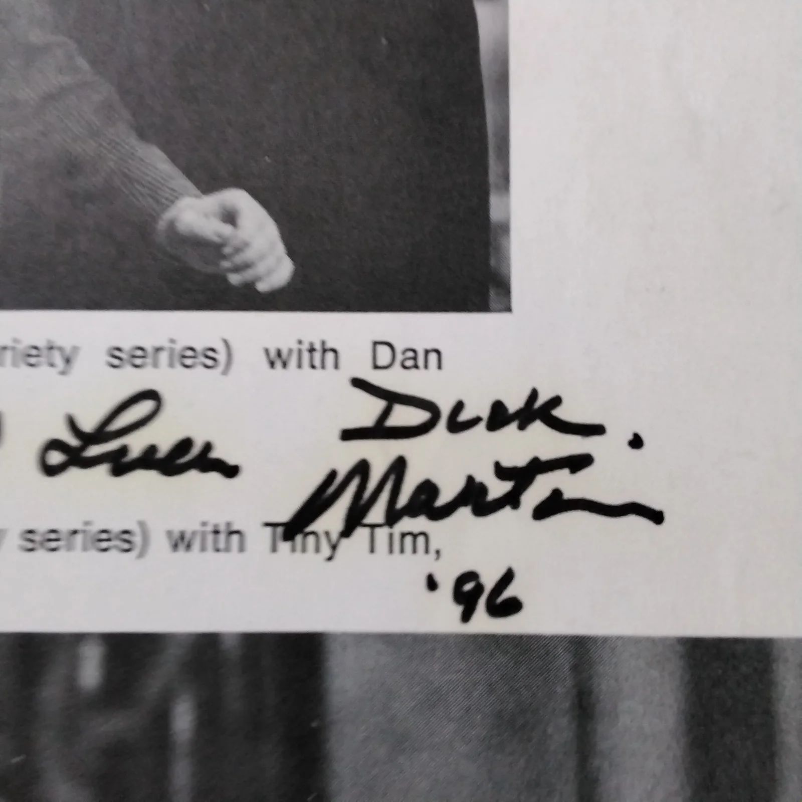 Dick Martin SIGNED 1996 Book Page TV Actor Dan Rowan Laugh-In I Love Lucy Comedy, image 5